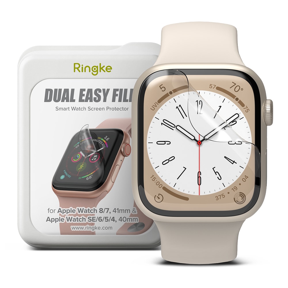 Apple Watch Series 9 45mm Skærmbeskytter beskyttelsesfilm - Dual Easy (3-pak)