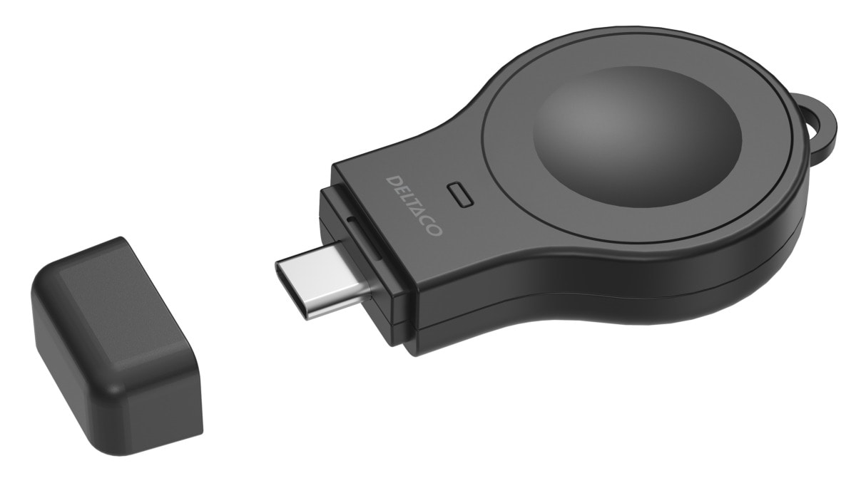 Lille Apple Watch-oplader USB-C 2W, Sort