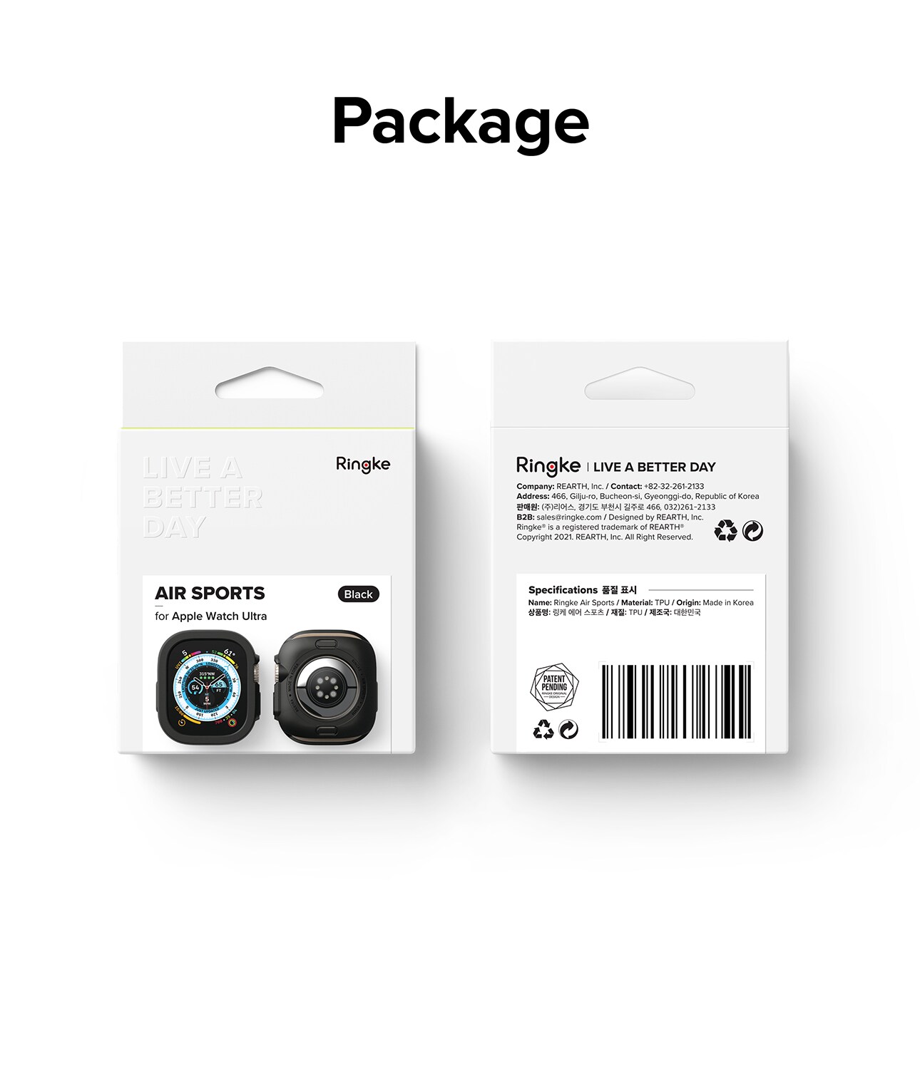 Apple Watch Ultra 49mm 2nd Gen Air Sports cover, Black