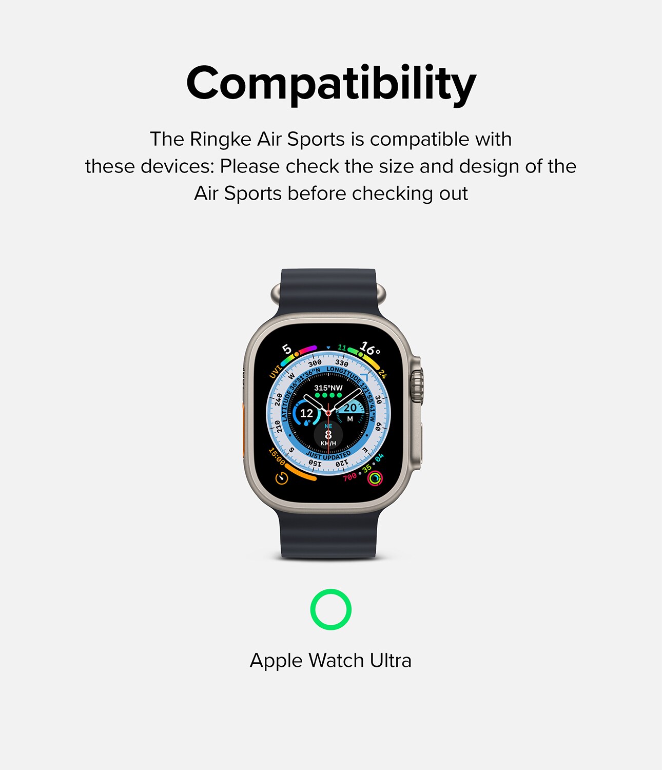 Apple Watch Ultra 49mm 2nd Gen Air Sports cover, Black