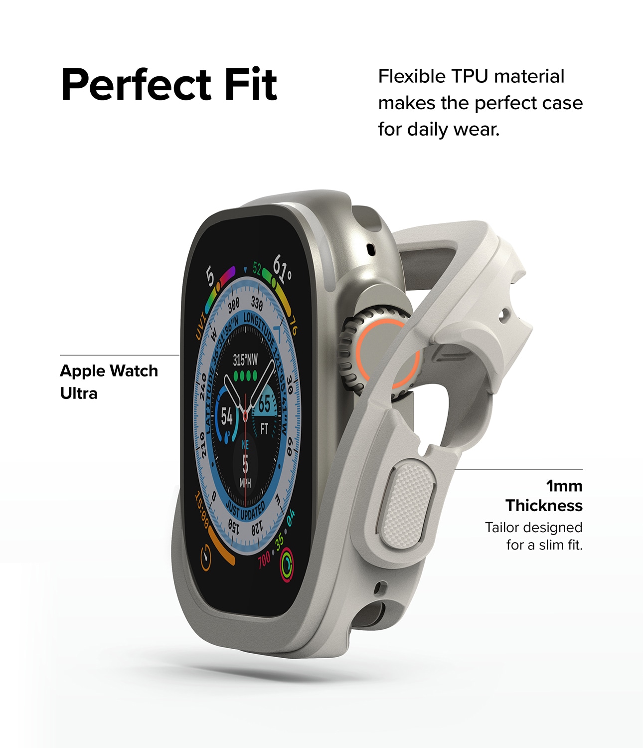 Apple Watch Ultra 49mm 1st Gen Air Sports cover, Warm Gray