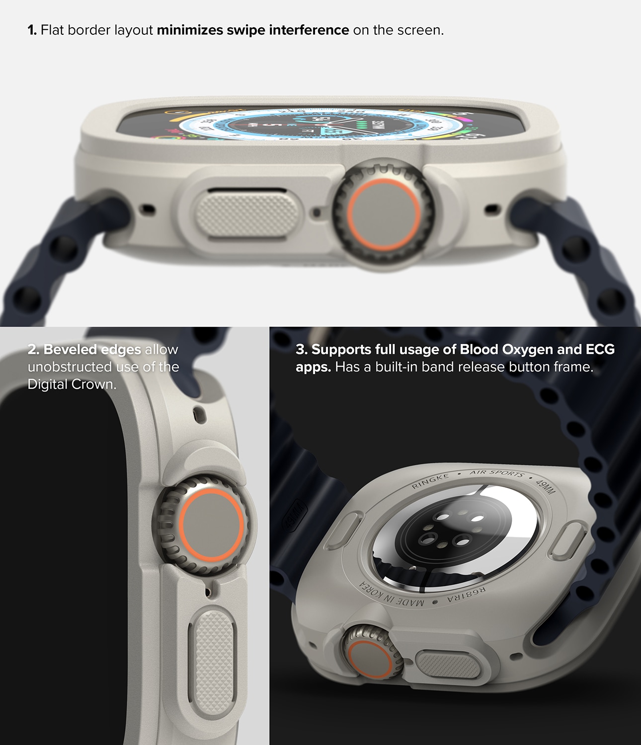 Apple Watch Ultra 49mm 1st Gen Air Sports cover, Warm Gray