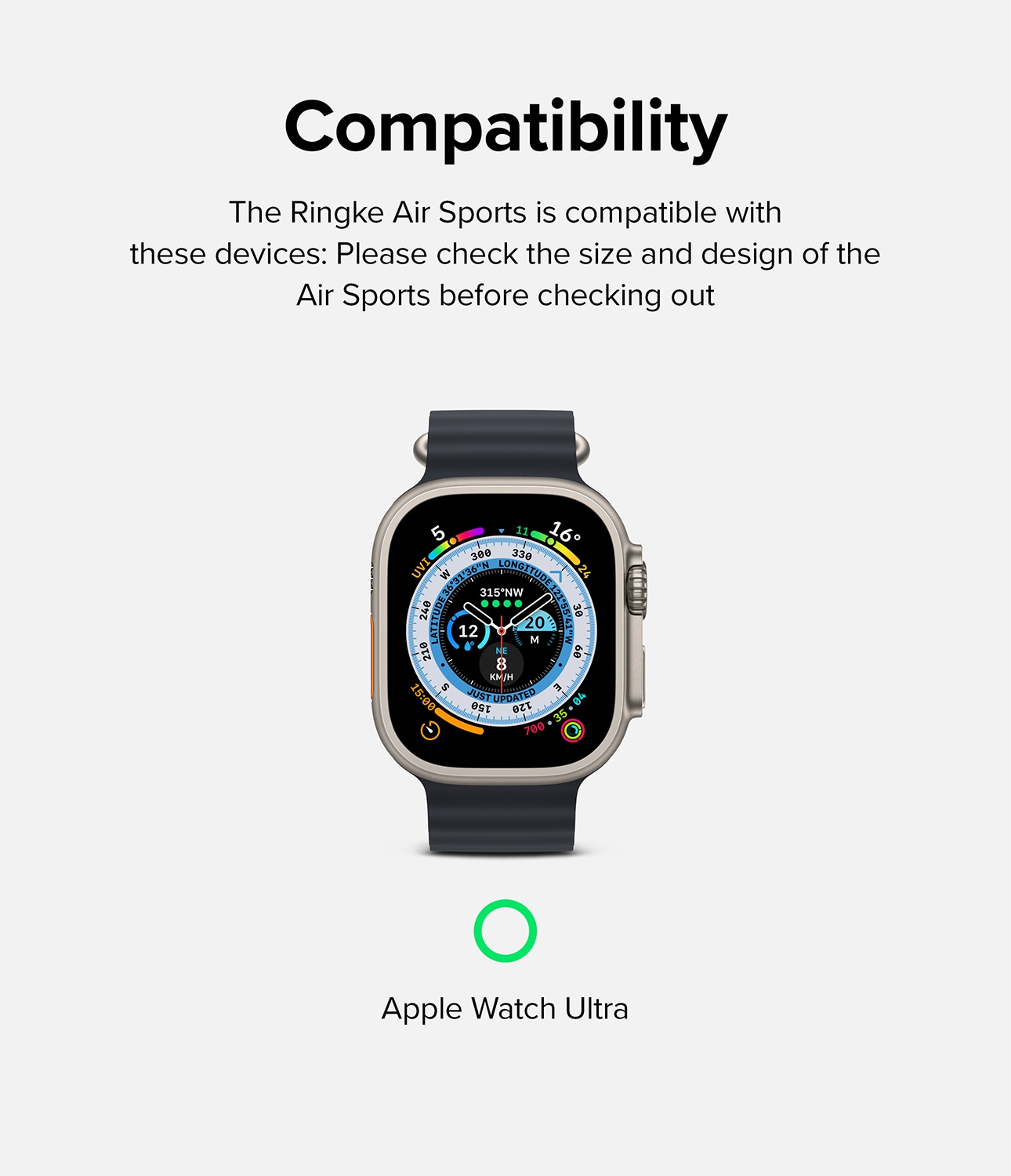 Apple Watch Ultra 49mm 1st Gen Air Sports cover, Warm Gray