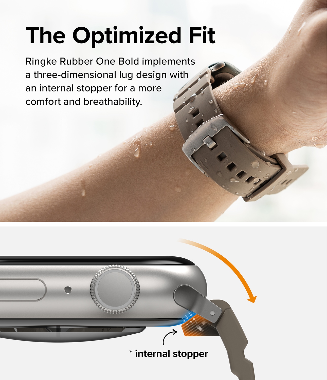 Apple Watch Ultra 49mm 3rd Gen Rem Rubber One Bold Grå