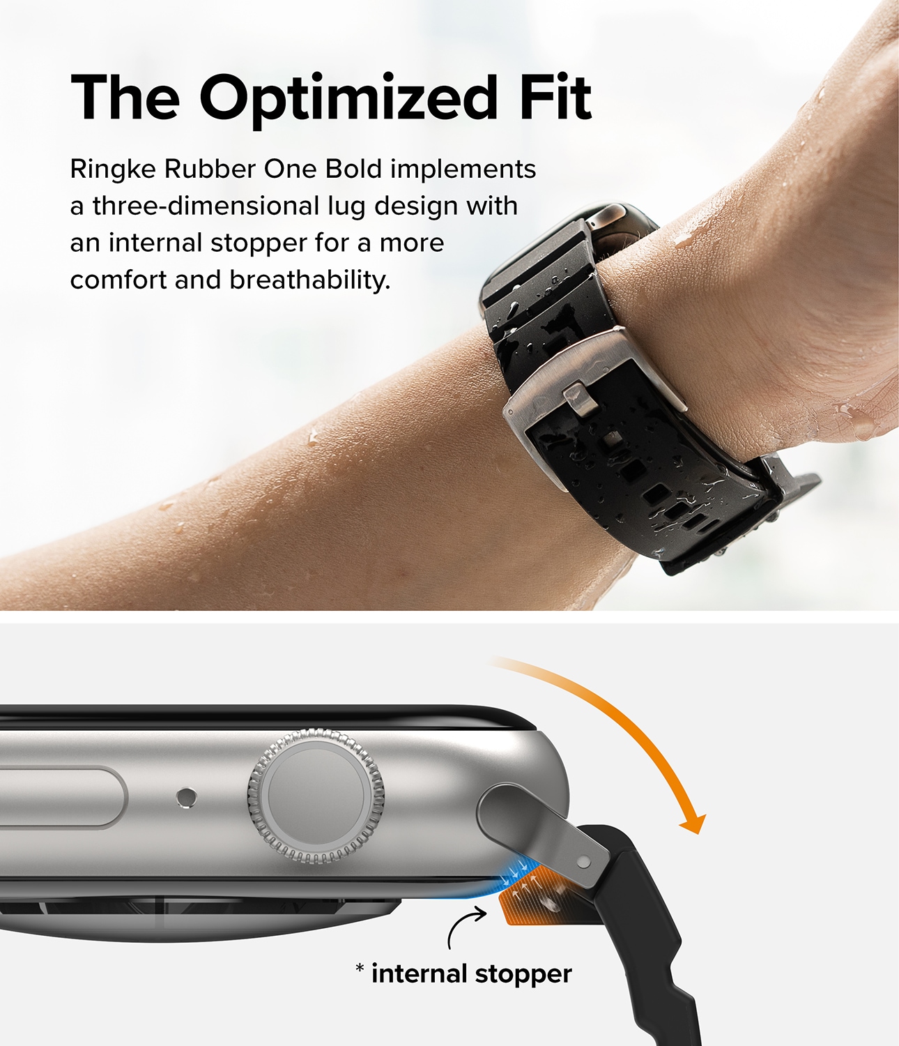 Apple Watch Ultra 49mm 3rd Gen Rem Rubber One Bold Sort