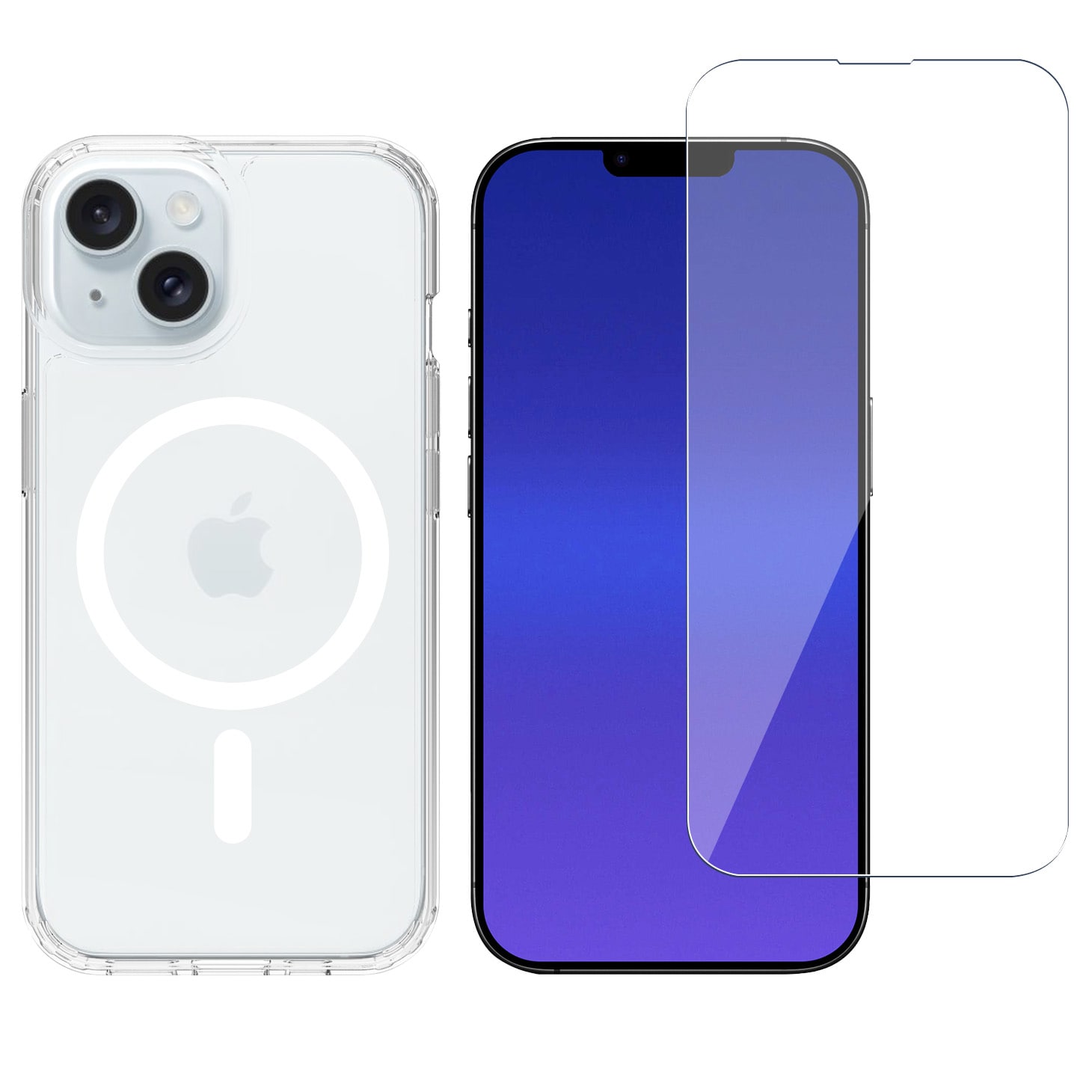 iPhone 14 MagSafe hybrid-cover + Skærmbeskyttelse hærdet glas