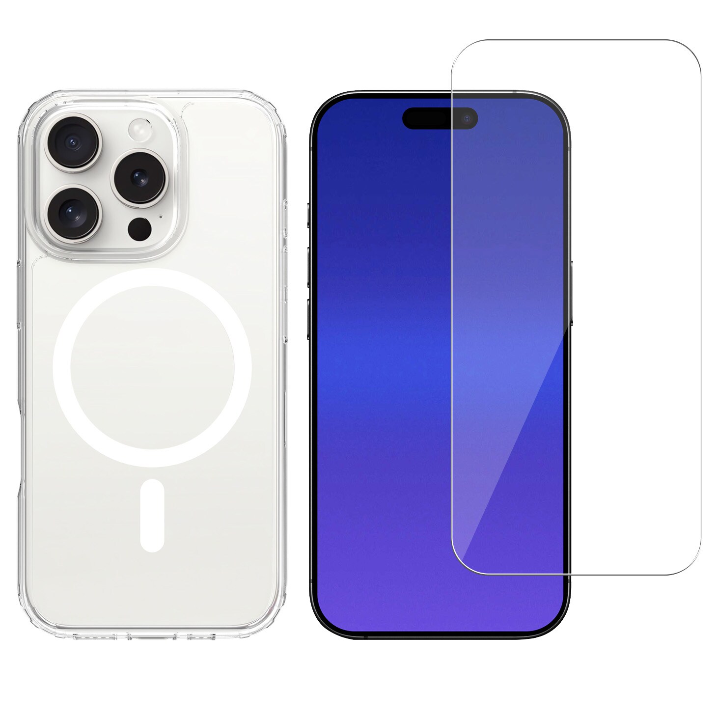 iPhone 16 Pro MagSafe hybrid-cover + Skærmbeskyttelse hærdet glas