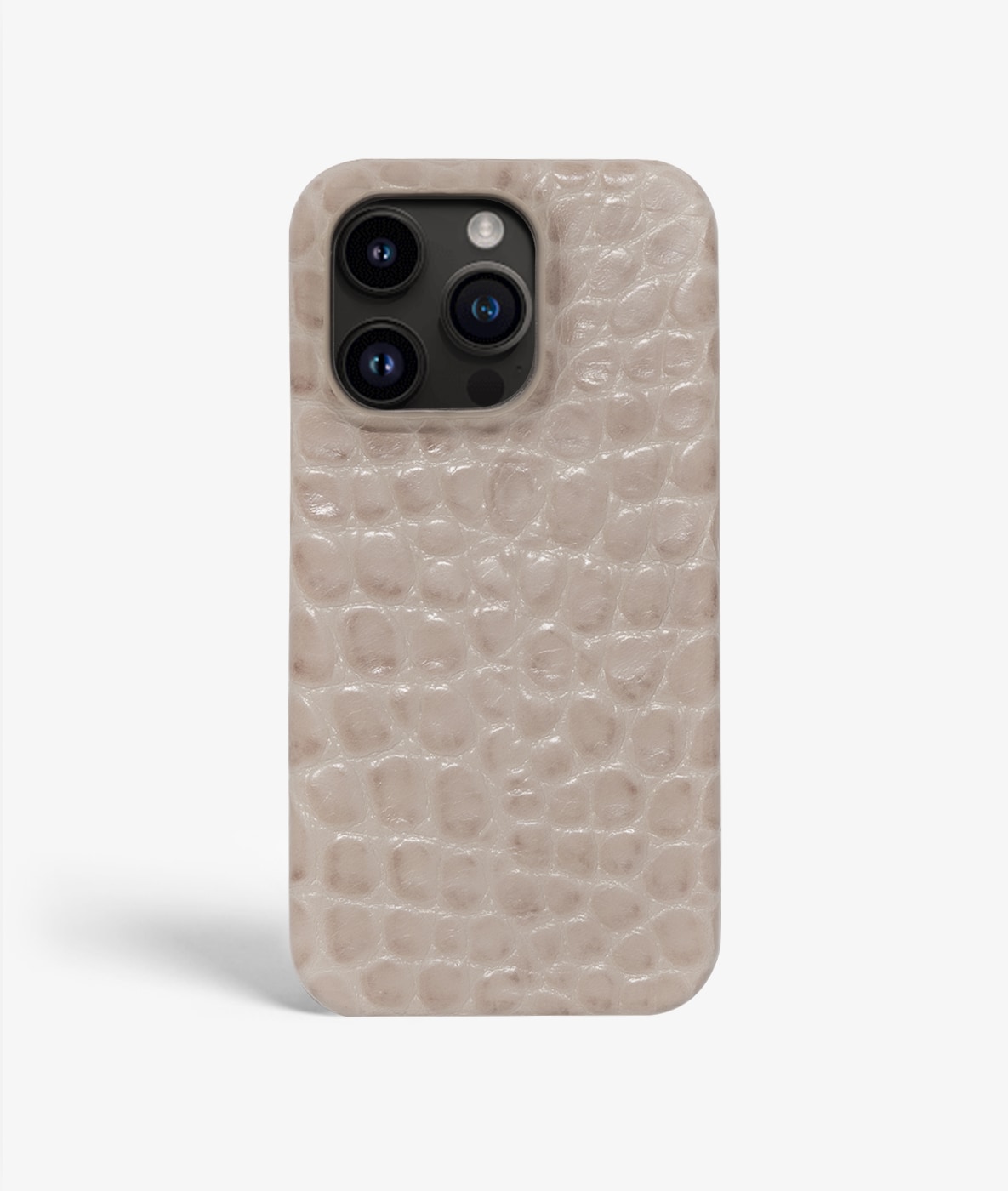 iPhone 13 Pro Max Cover Croco Grå