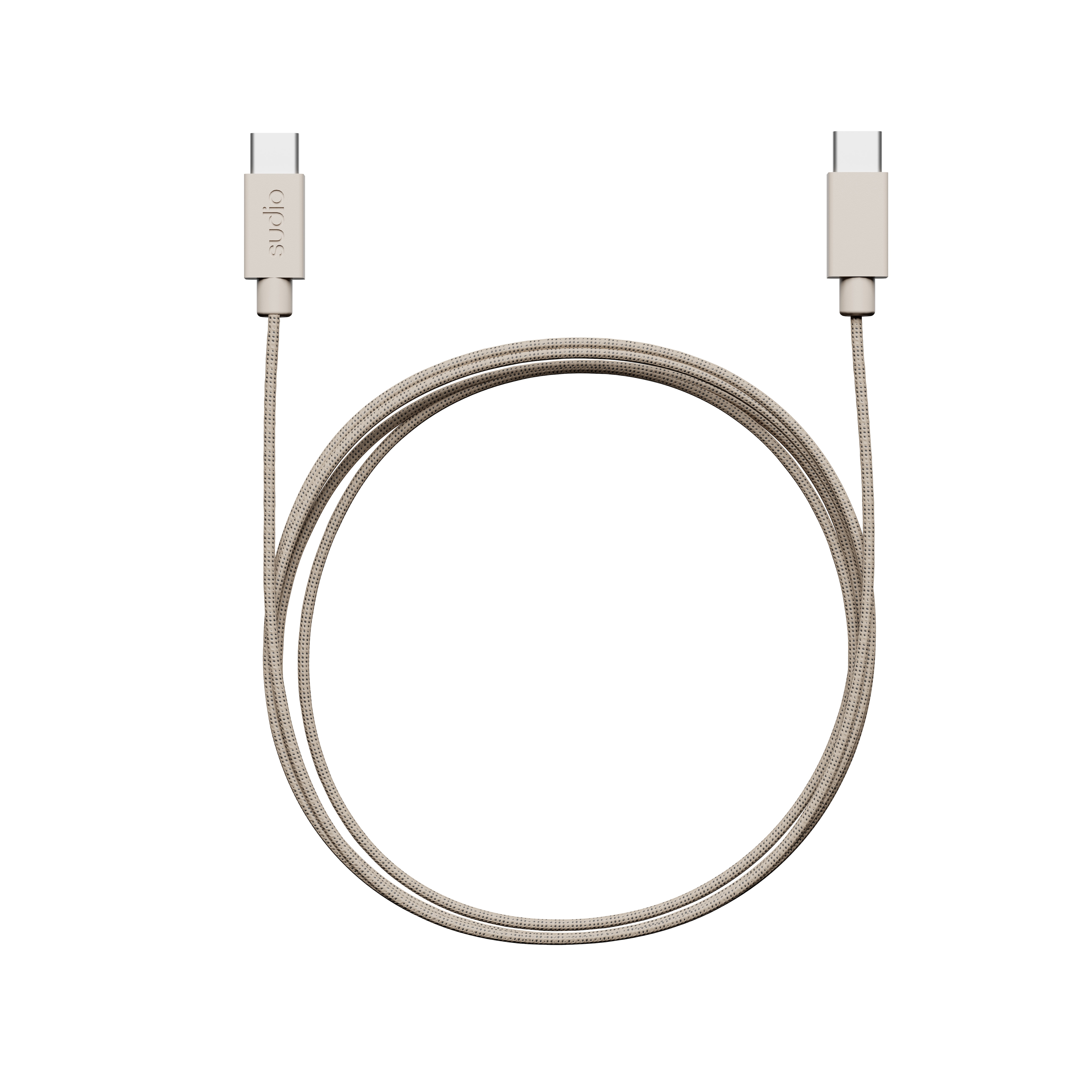 C1 opladningskabel USB-C til USB-C 1.8 m, Sand