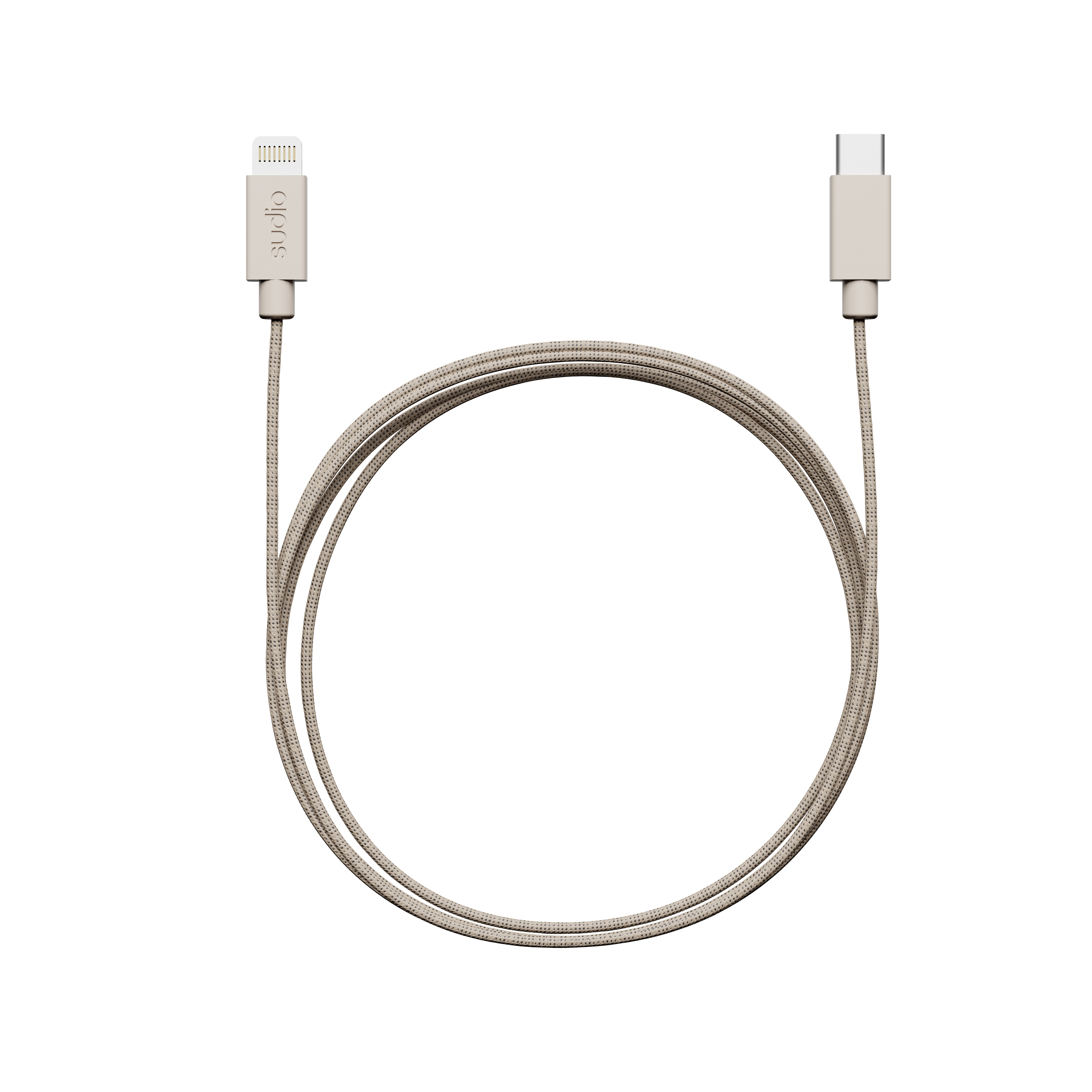 C1 opladningskabel USB-C til Lightning 1.8 m, Sand