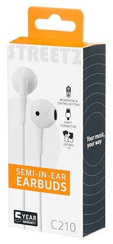 Høretelefoner in-ear USB-C, Hvid