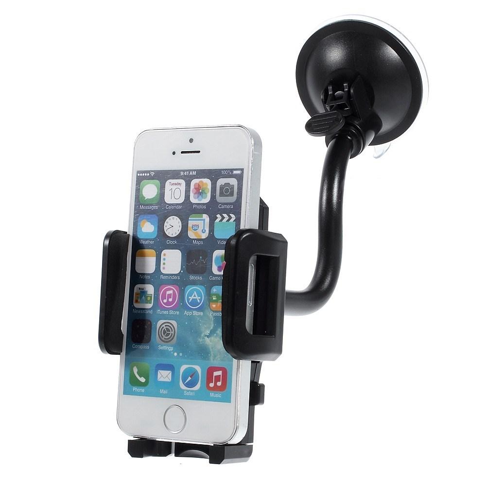 Mobilholder med fleksibel arm til forruden, Sort