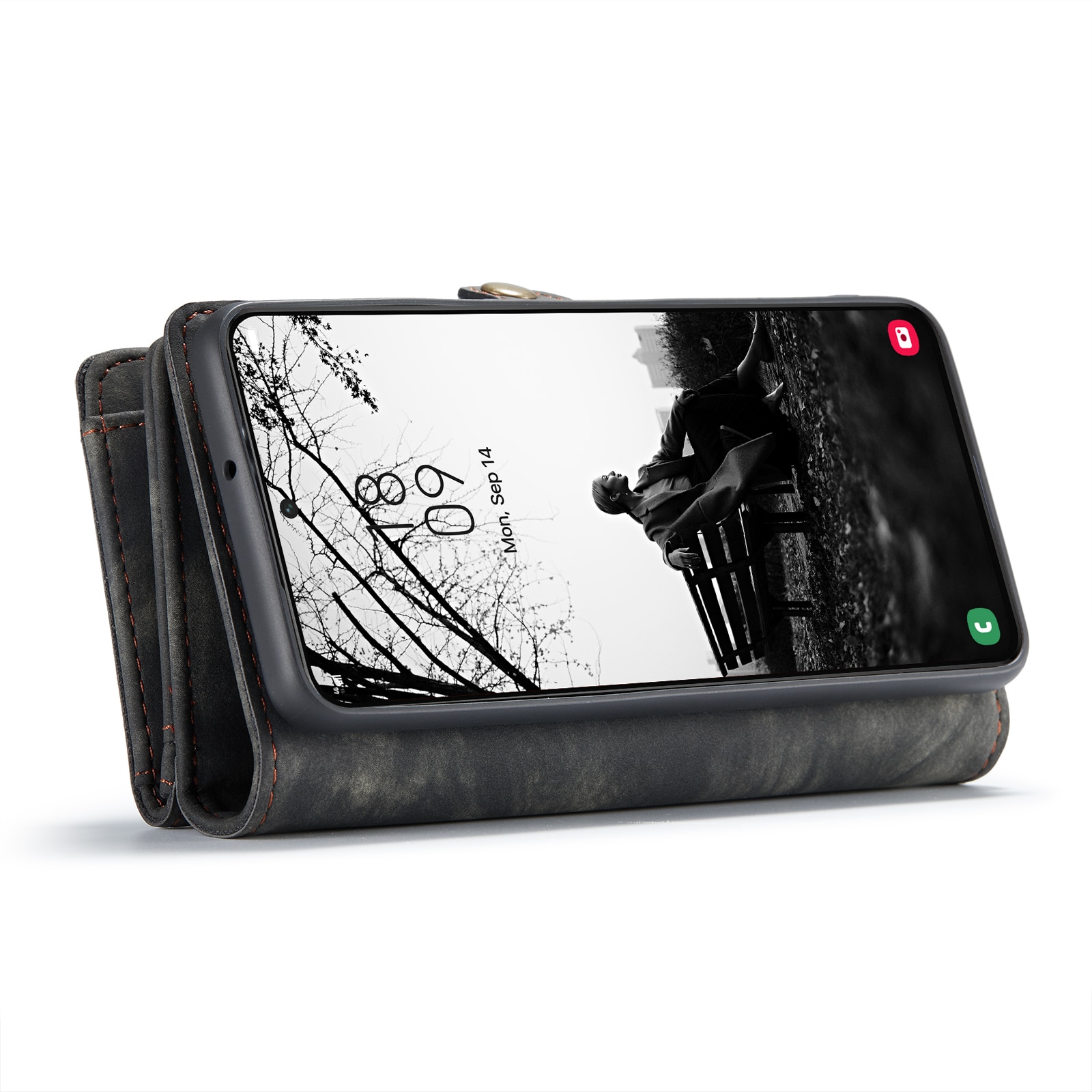 Samsung Galaxy S22 Plus Rummeligt pungetui med mange kortholdere, Grå
