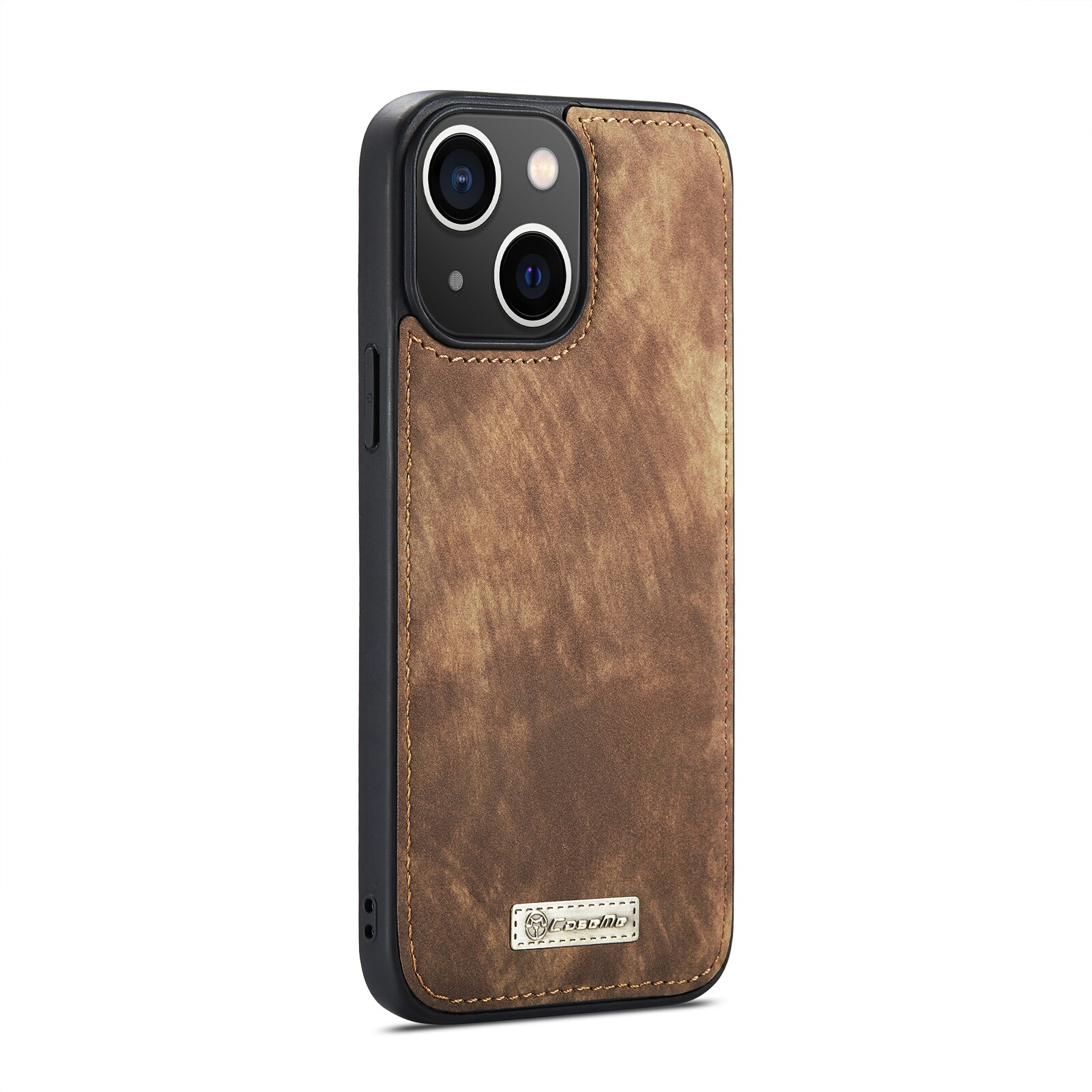 iPhone 14 Plus Rummeligt pungetui med mange kortholdere, Brun