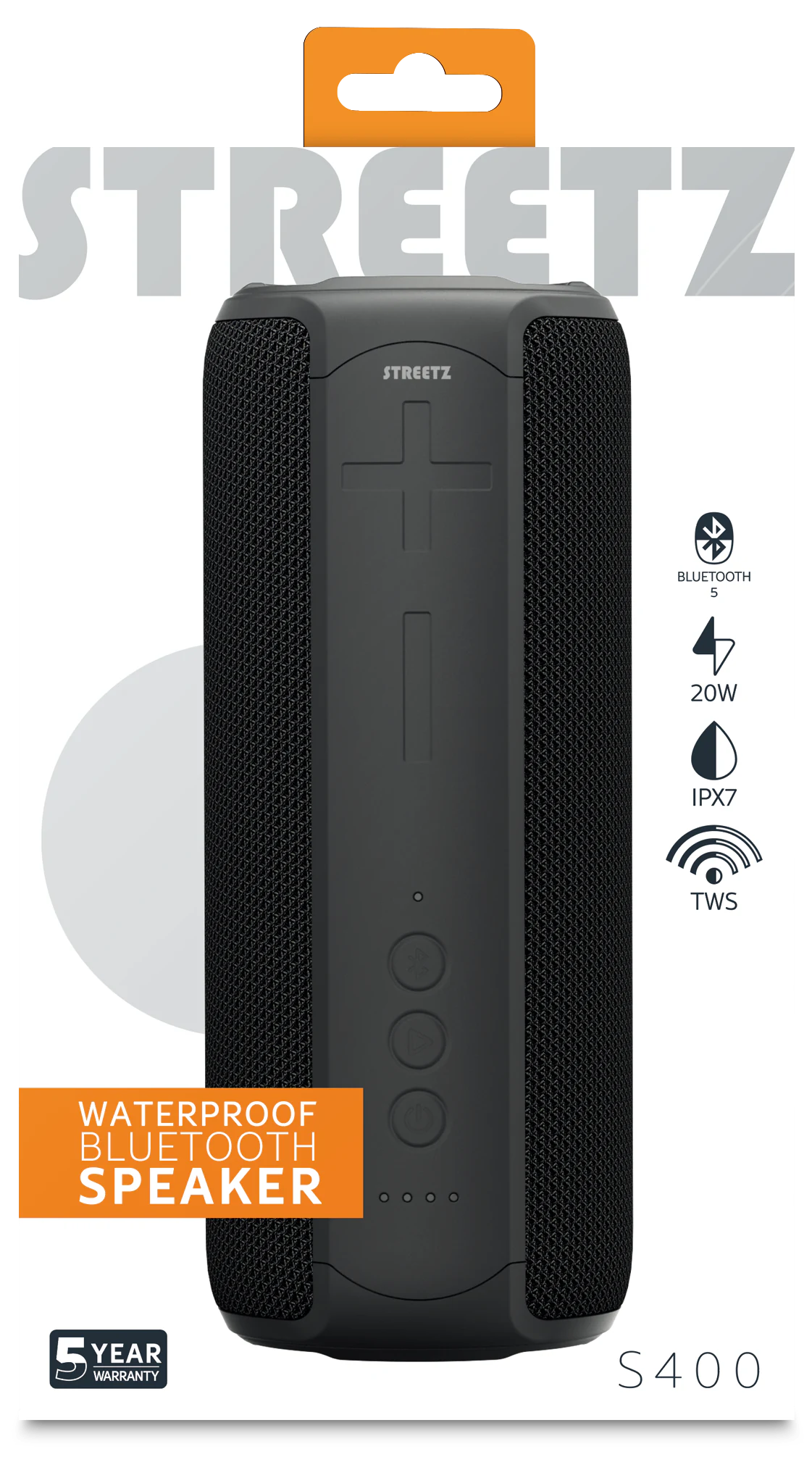 Vandtæt Bluetooth-højttaler, Sort