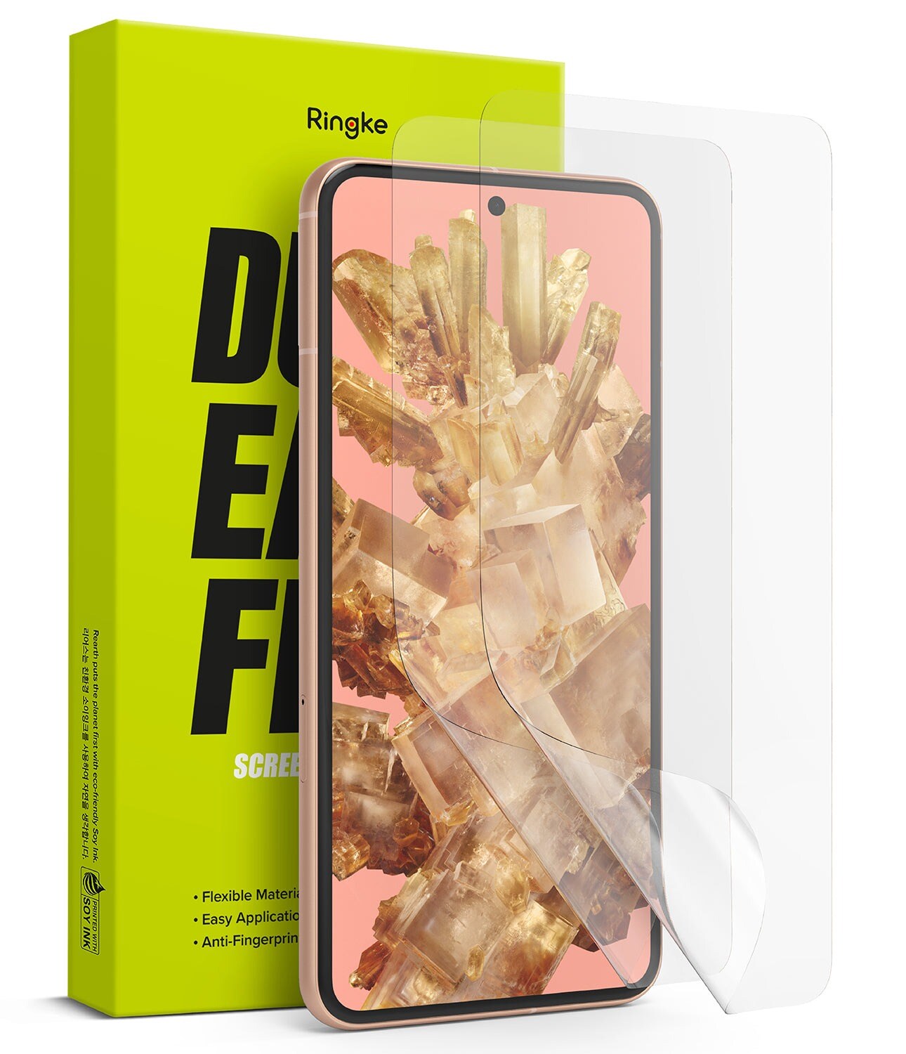 Google Pixel 8 Skærmbeskytter beskyttelsesfilm - Dual Easy (2-pak)