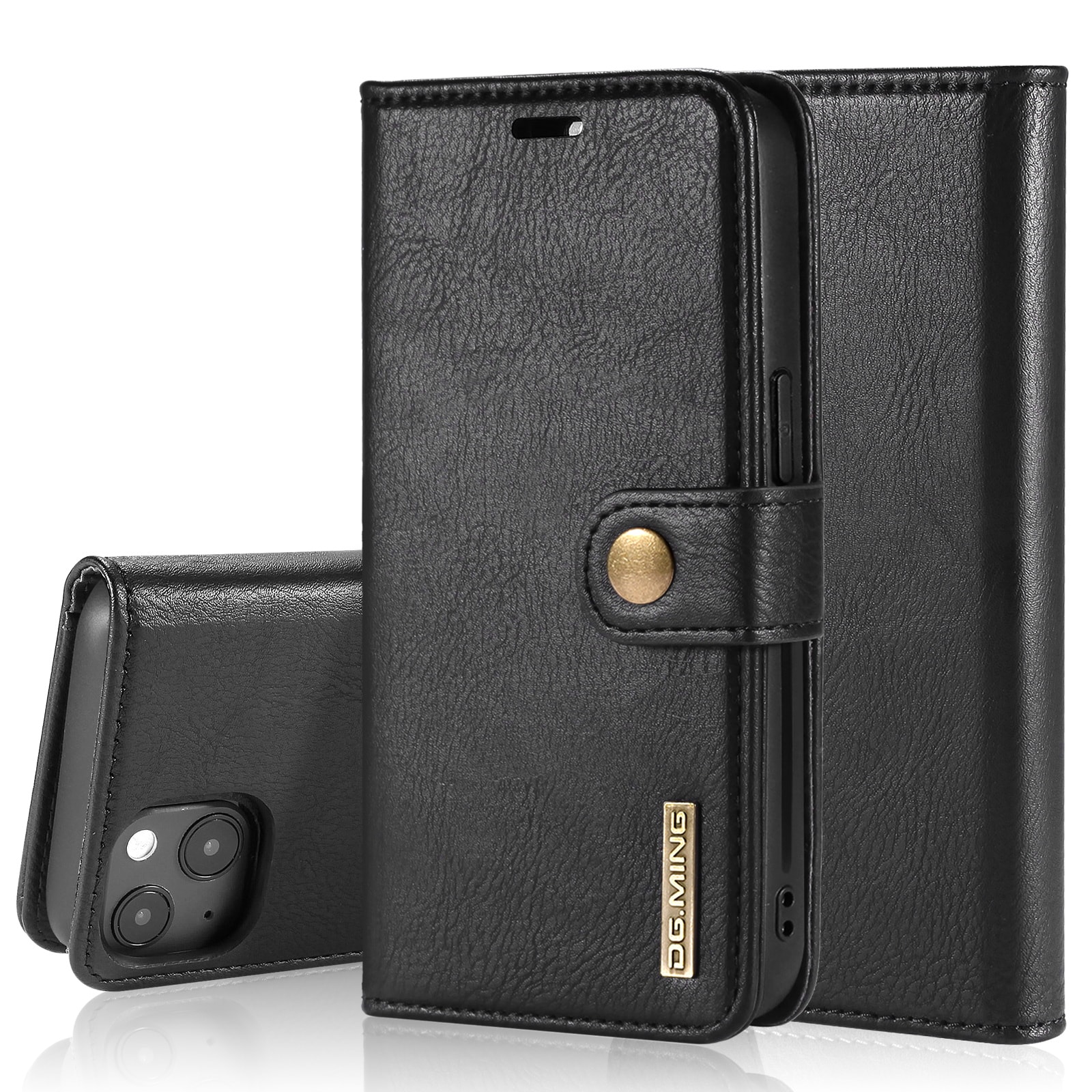 iPhone 13 Mini Pungetui med aftageligt cover, Black
