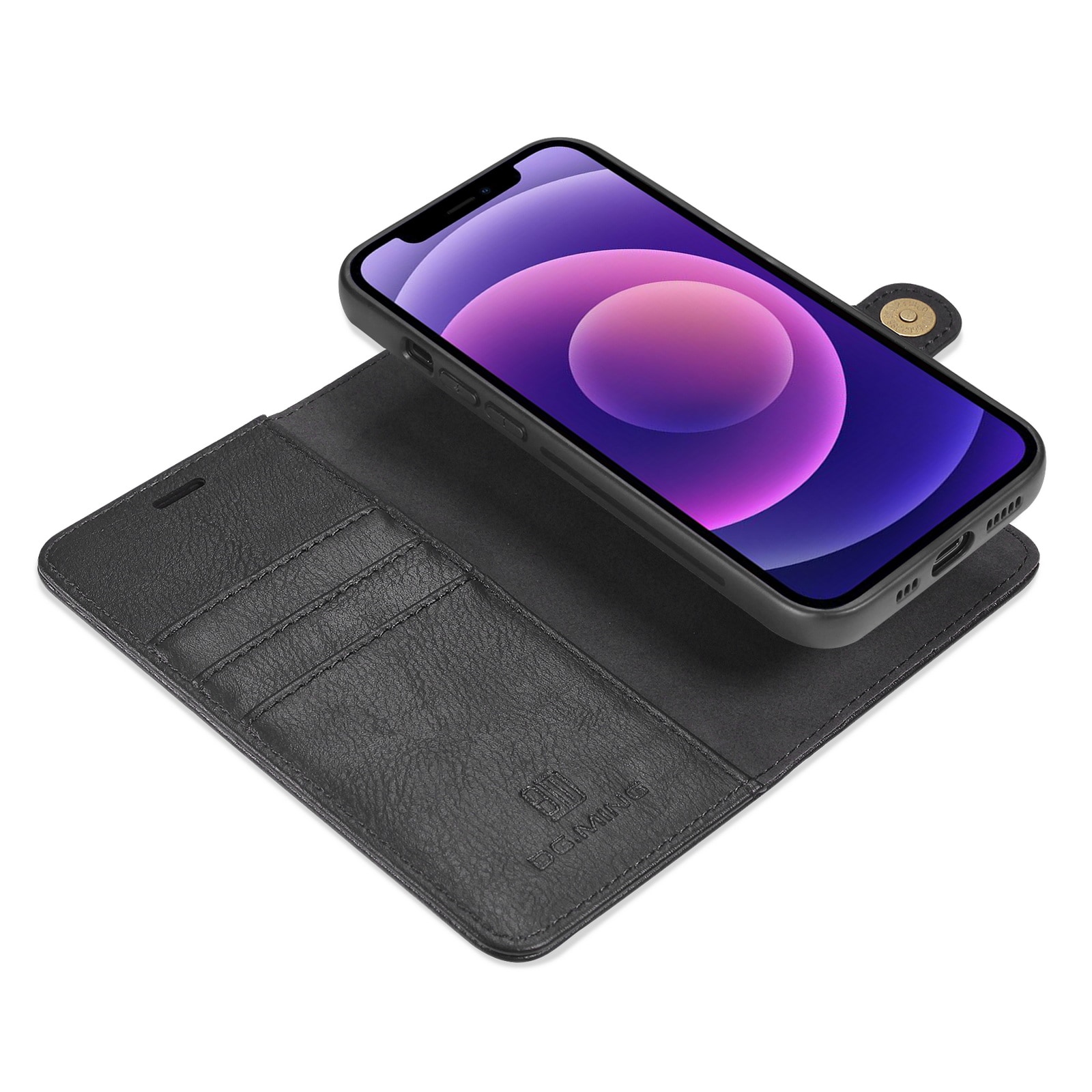 iPhone 13 Mini Pungetui med aftageligt cover, Black
