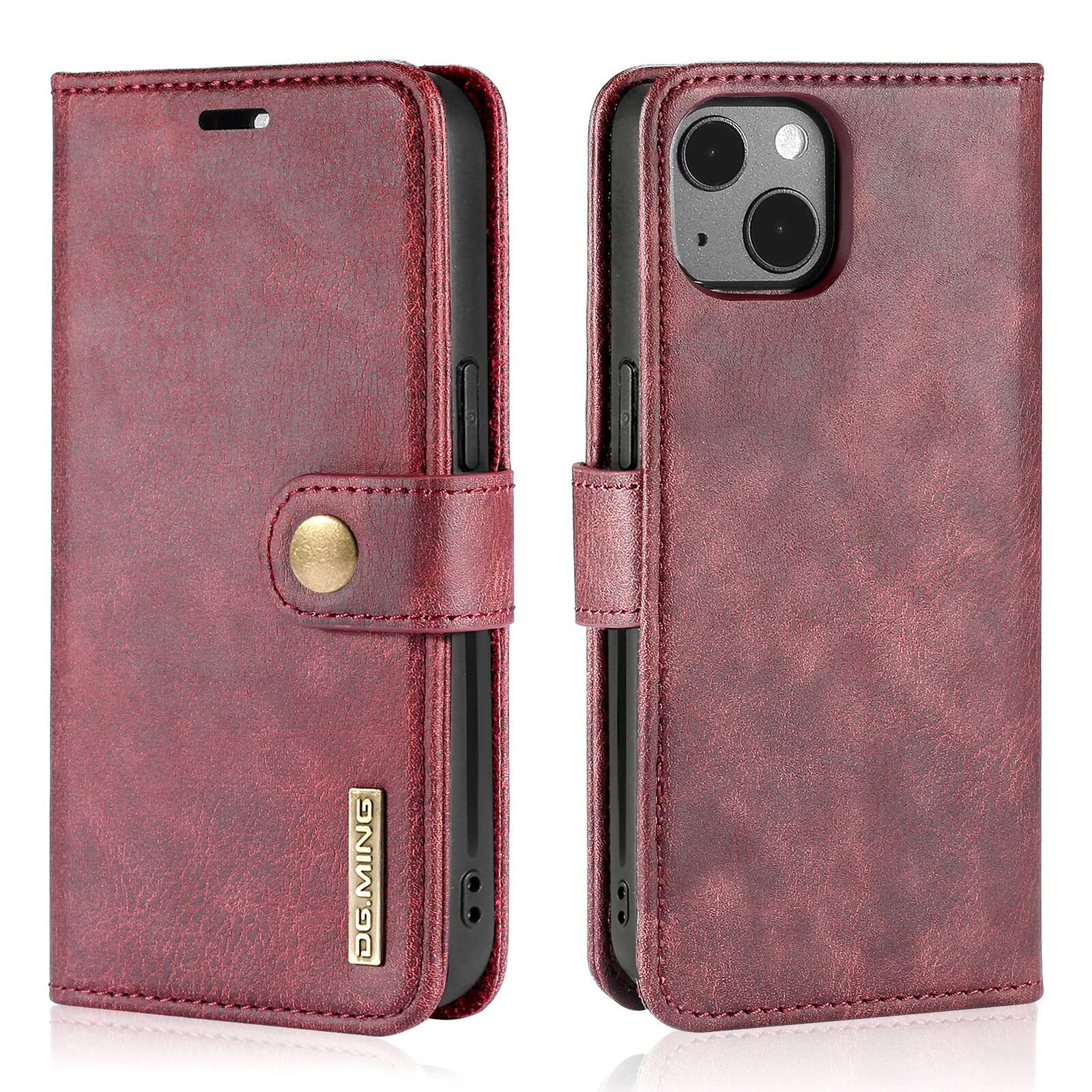 iPhone 13 Mini Pungetui med aftageligt cover, Red