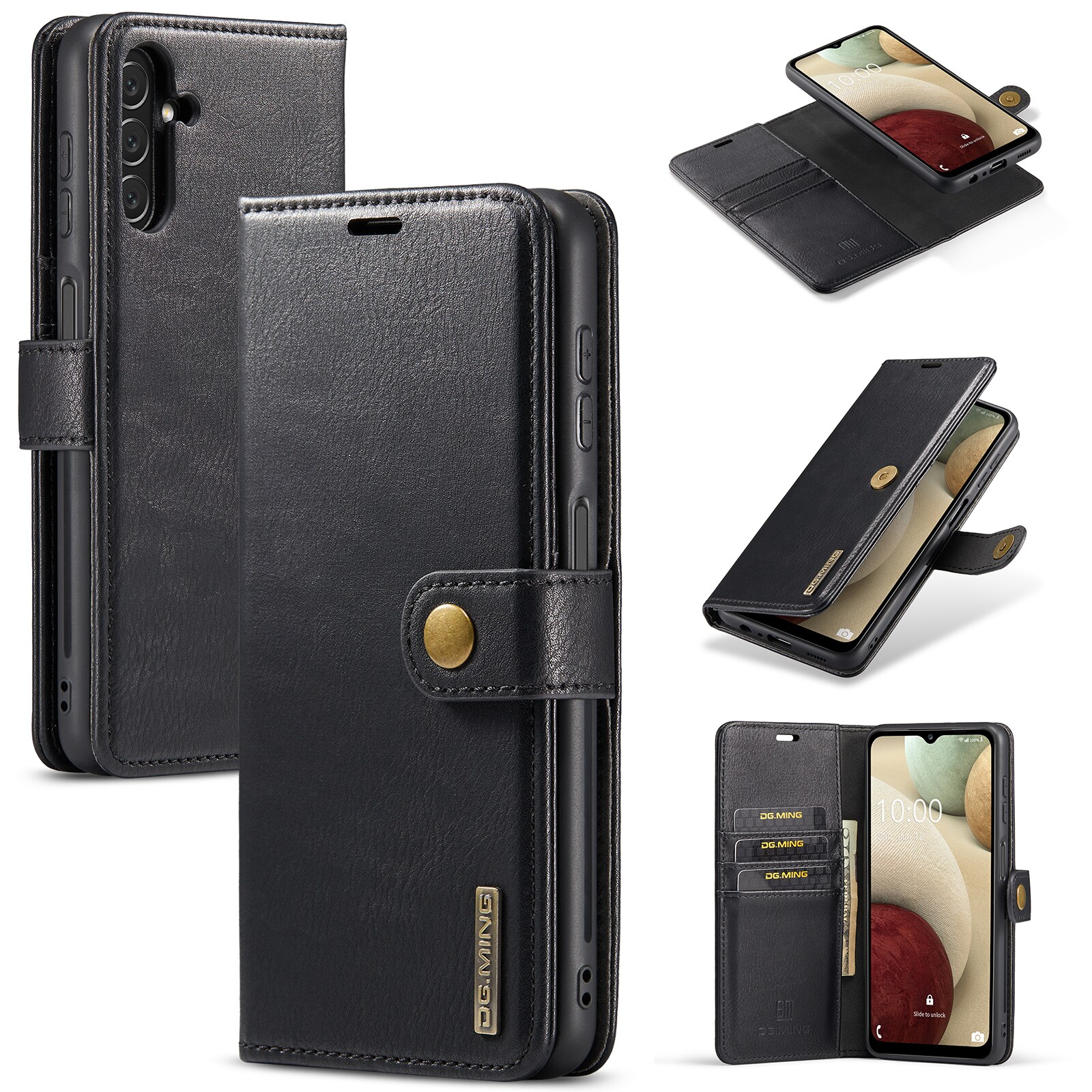 Samsung Galaxy A14 Pungetui med aftageligt cover, Black