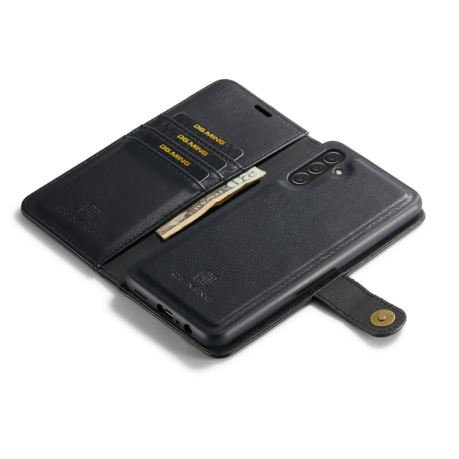 Samsung Galaxy A14 Pungetui med aftageligt cover, Black