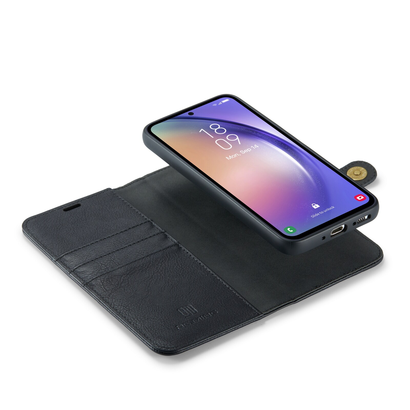 Samsung Galaxy A54 Pungetui med aftageligt cover, Black