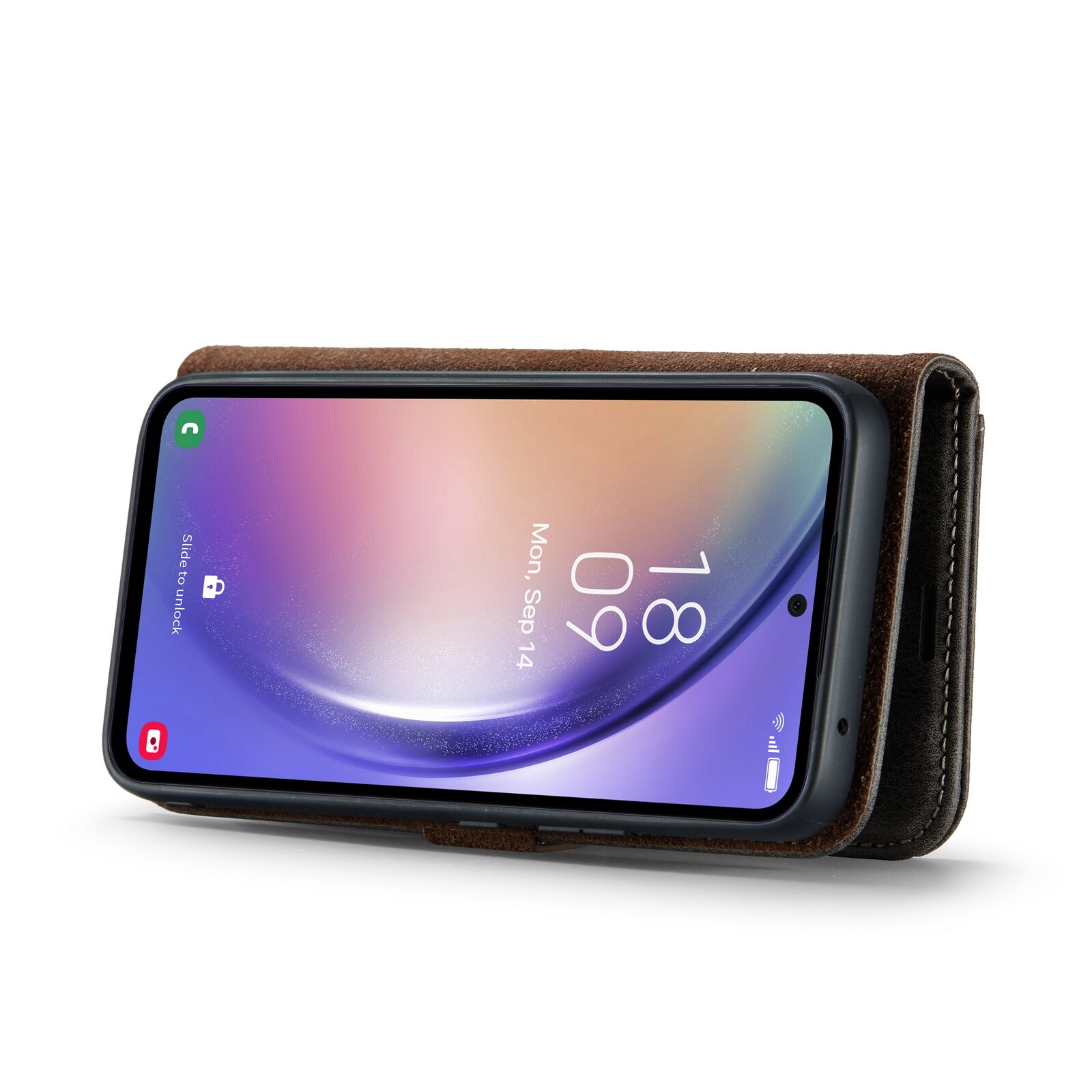 Samsung Galaxy S23 FE Pungetui med aftageligt cover, Brown