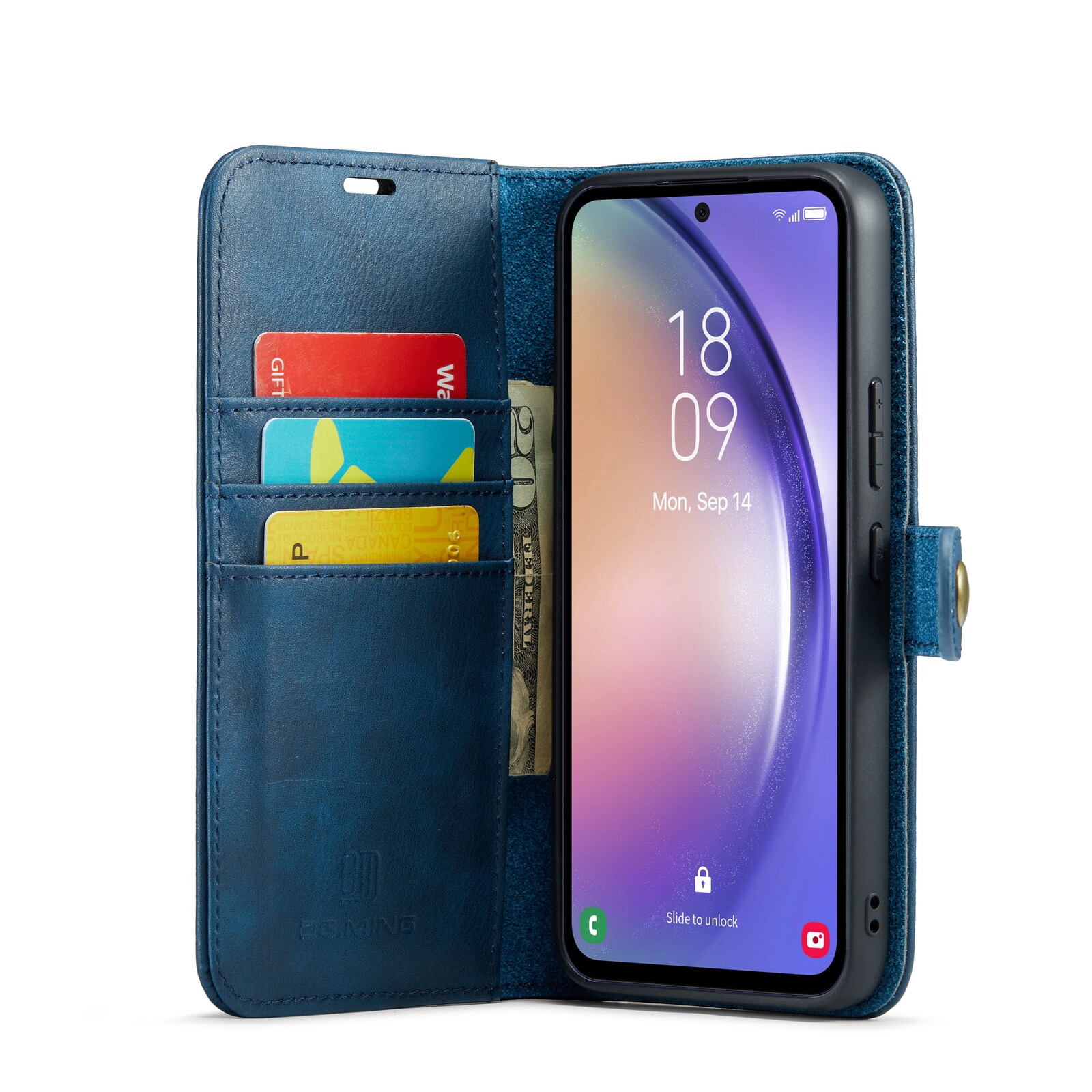 Samsung Galaxy S23 FE Pungetui med aftageligt cover, Blue