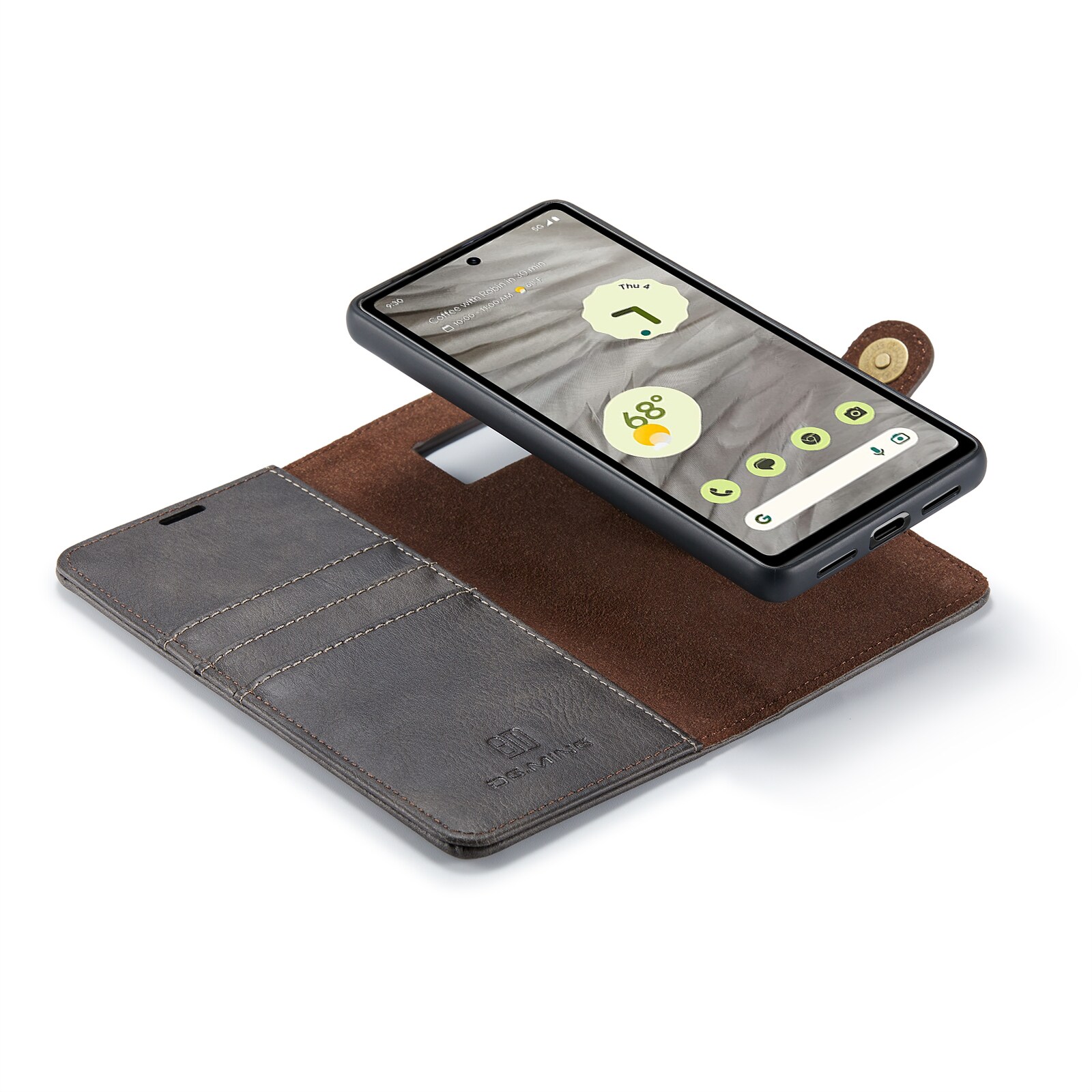 Google Pixel 7a Pungetui med aftageligt cover, Brown