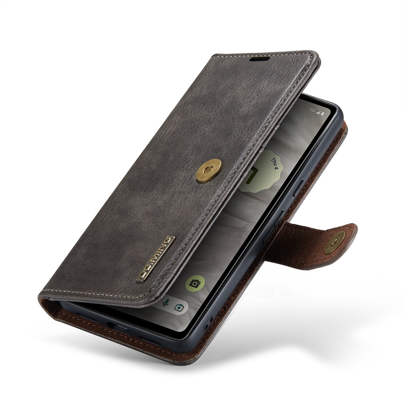 Google Pixel 7a Pungetui med aftageligt cover, Brown