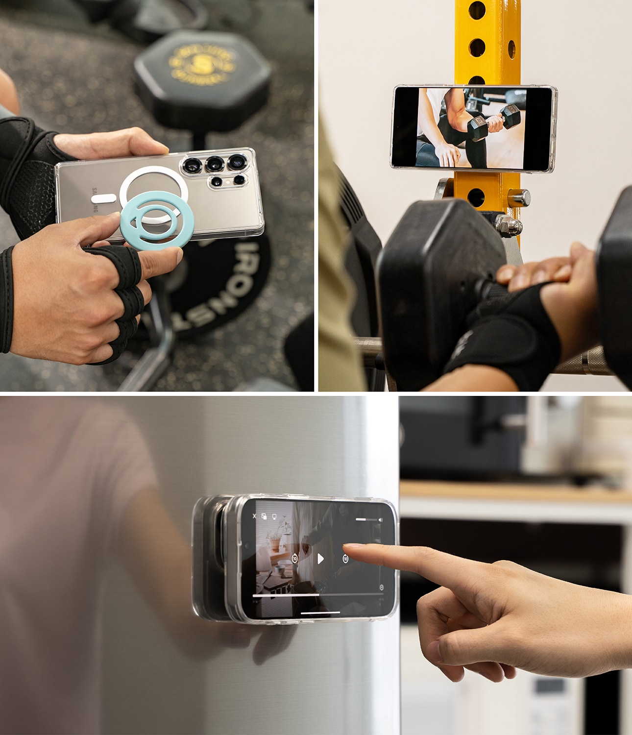 Dual magnetisk silikone-ring, Sort