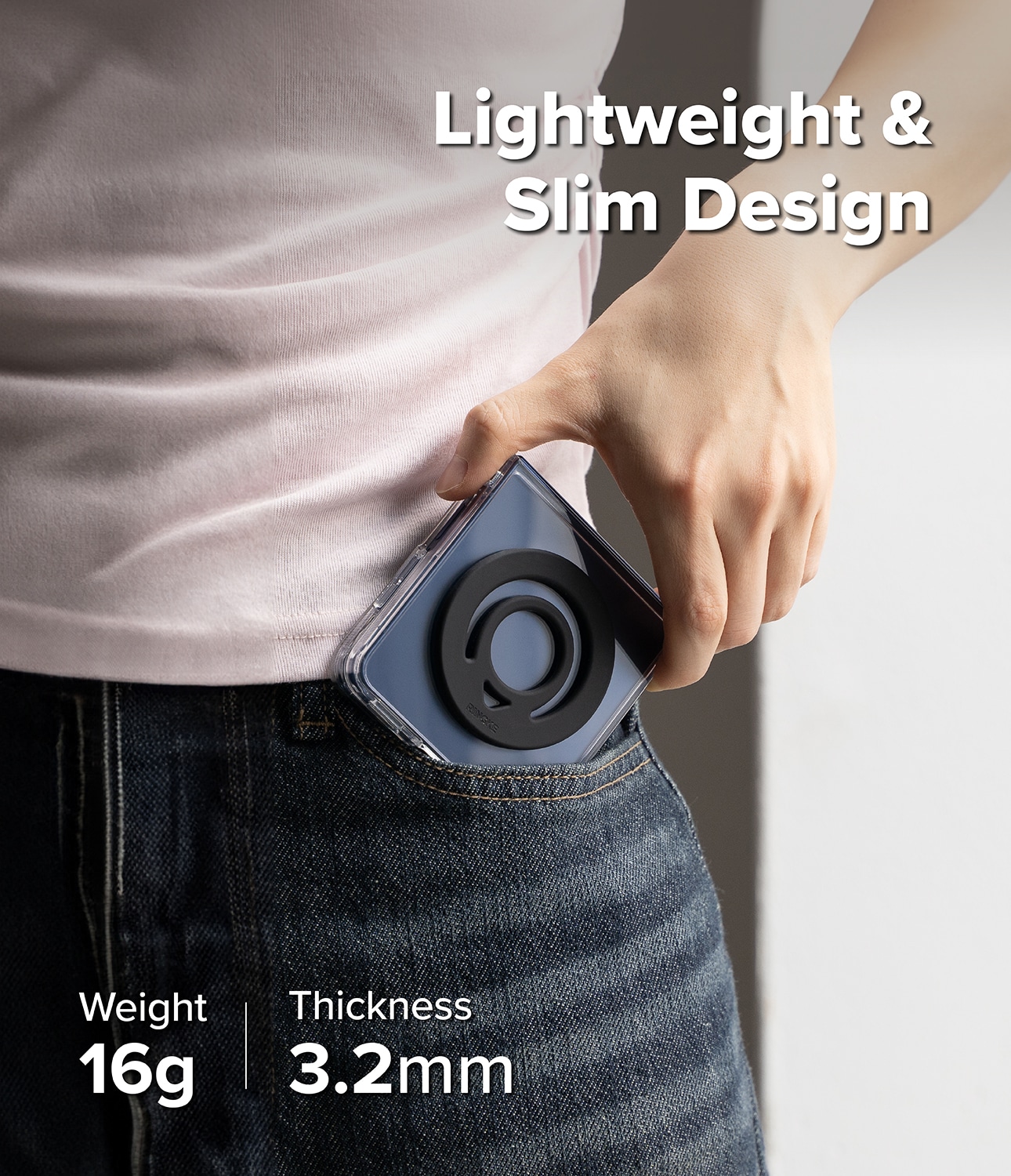 Dual magnetisk silikone-ring, Sort