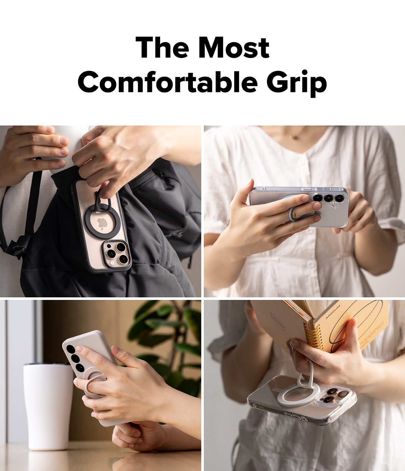 Dual magnetisk silikone-ring, Sort