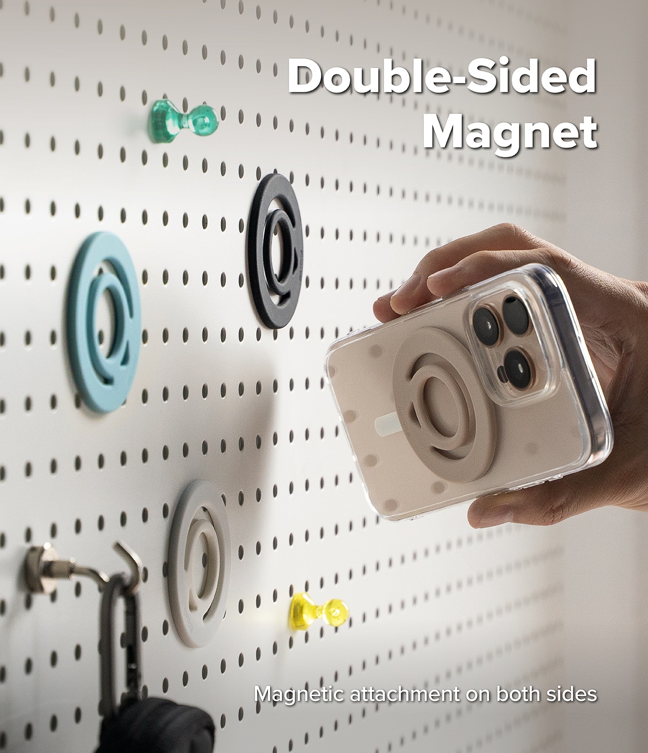 Dual magnetisk silikone-ring, Hvid