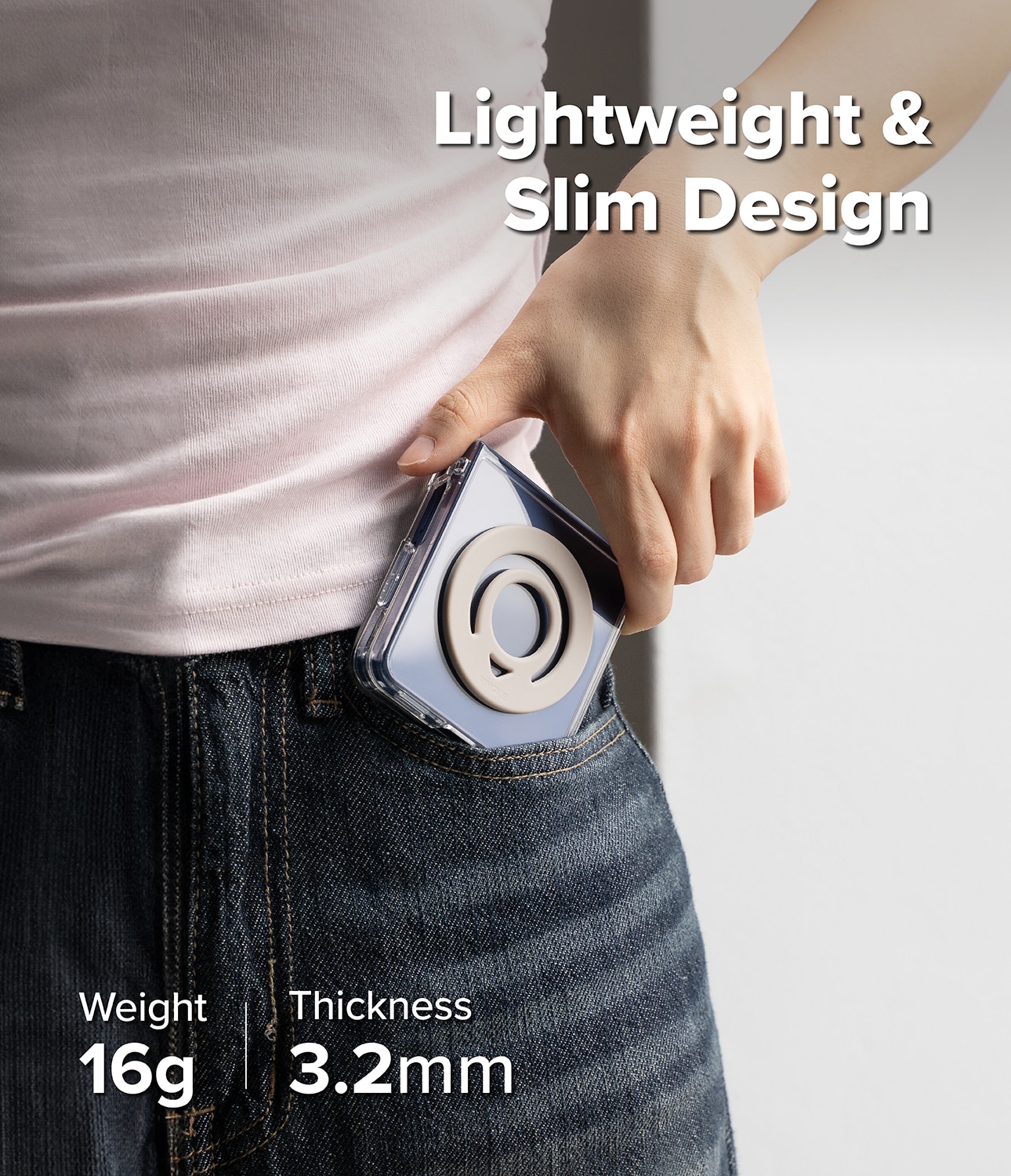 Dual magnetisk silikone-ring, Hvid