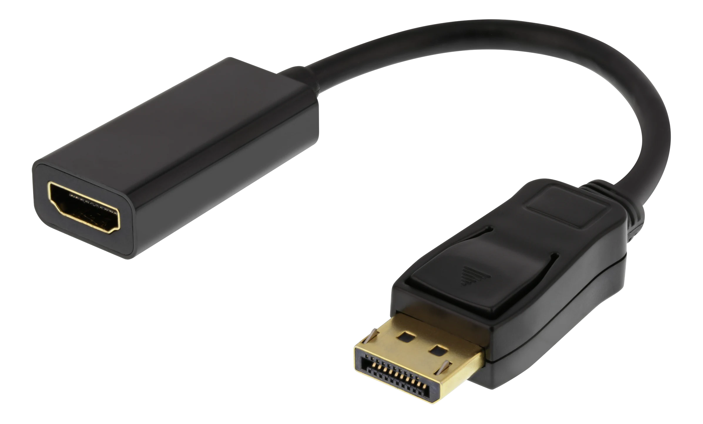 DisplayPort han til HDMI hun adapter 4K, Sort