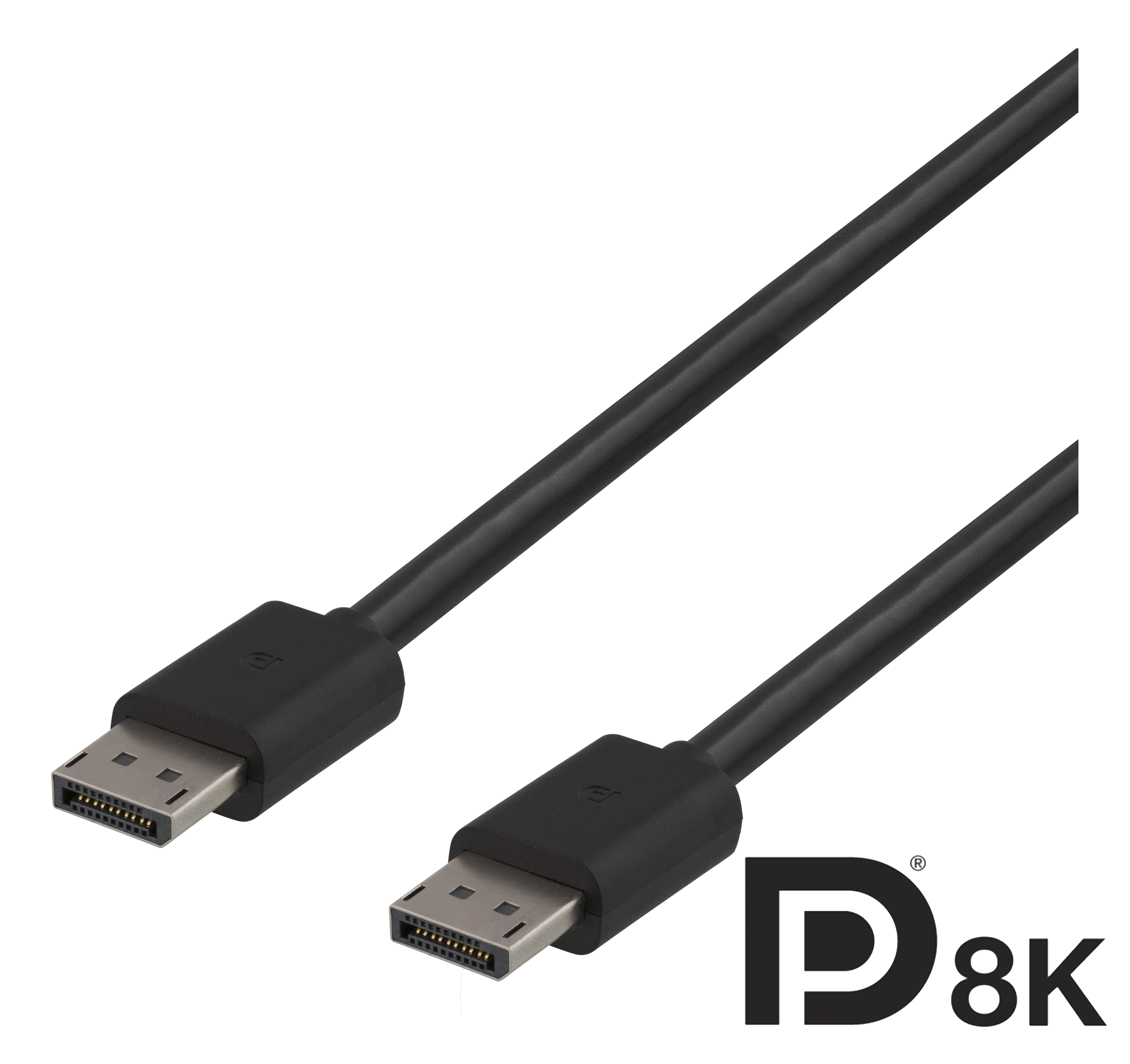 DisplayPort 1.4 kabel 8K 3m, Sort