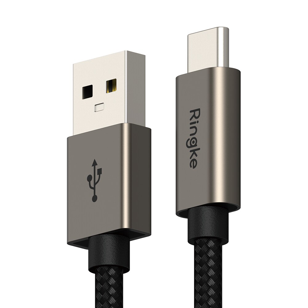 Hurtigopladningskabel USB-A til USB-C 0,5m, Sort