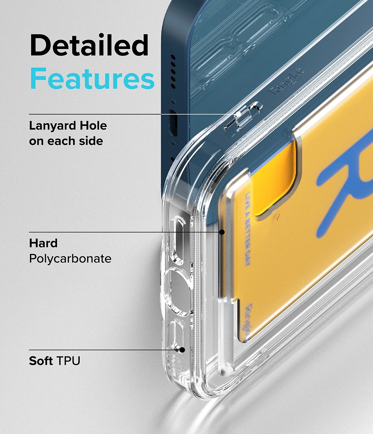 iPhone 13 Fusion cover med kortholder, Gennemsigtig
