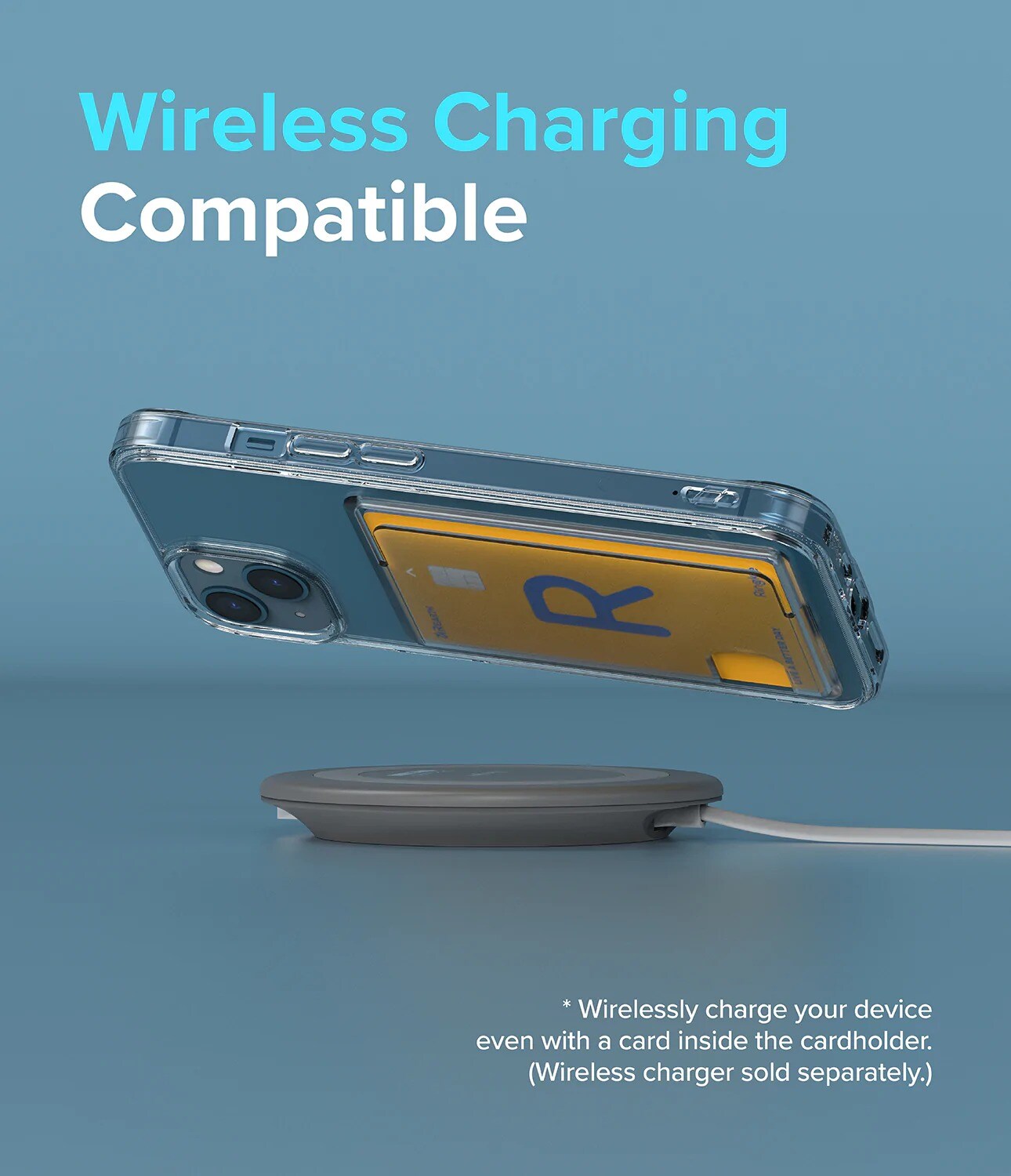 iPhone 13 Fusion cover med kortholder, Gennemsigtig