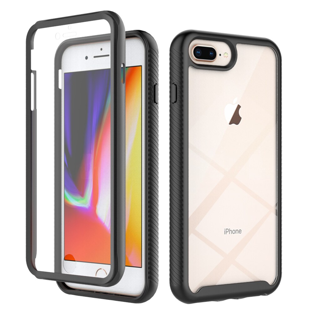 iPhone 6 Plus/6S Plus/iPhone 7 Plus/iPhone 8 Plus Mobilcover Full Protection, Sort