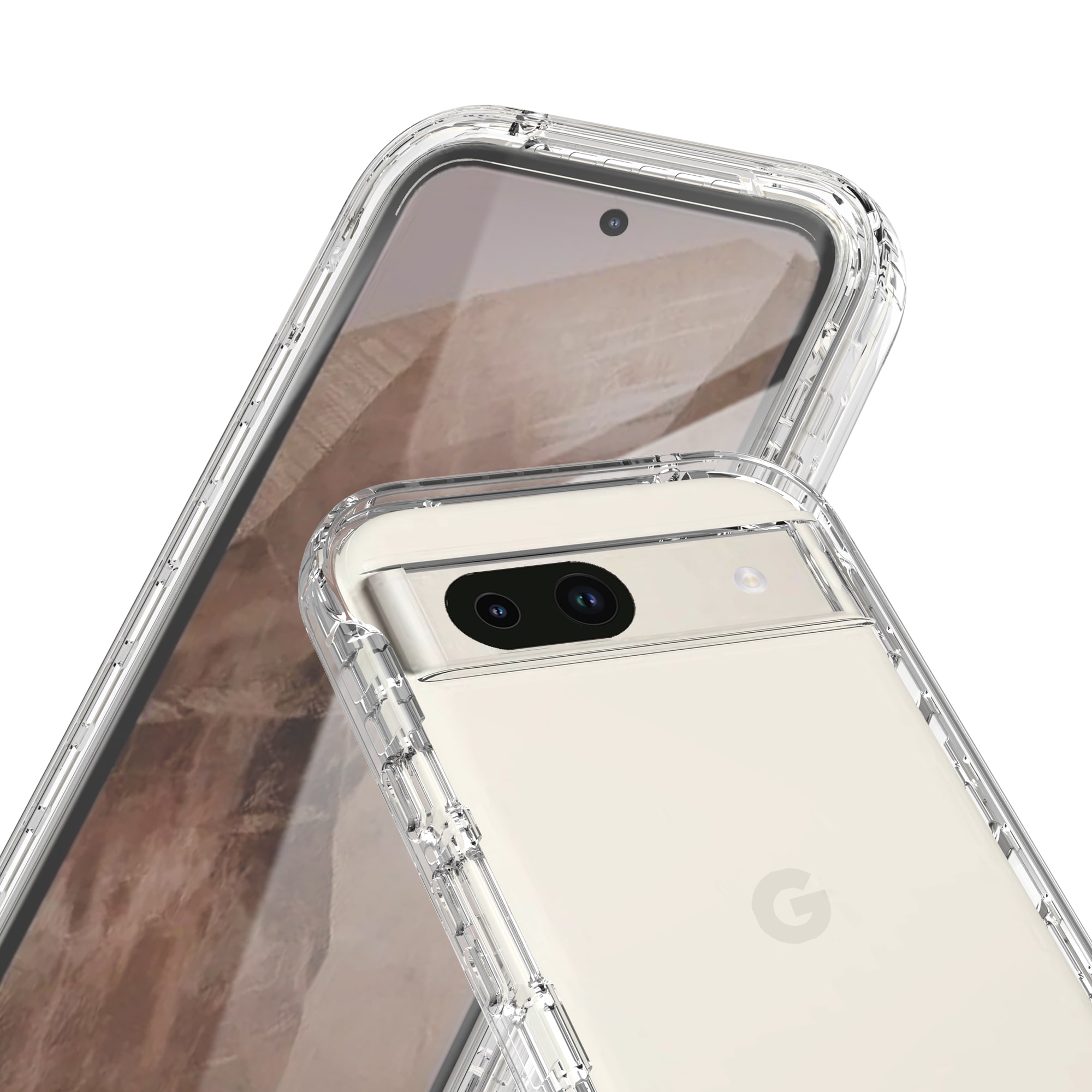 Google Pixel 8a Mobilcover Full Protection, Gennemsigtig