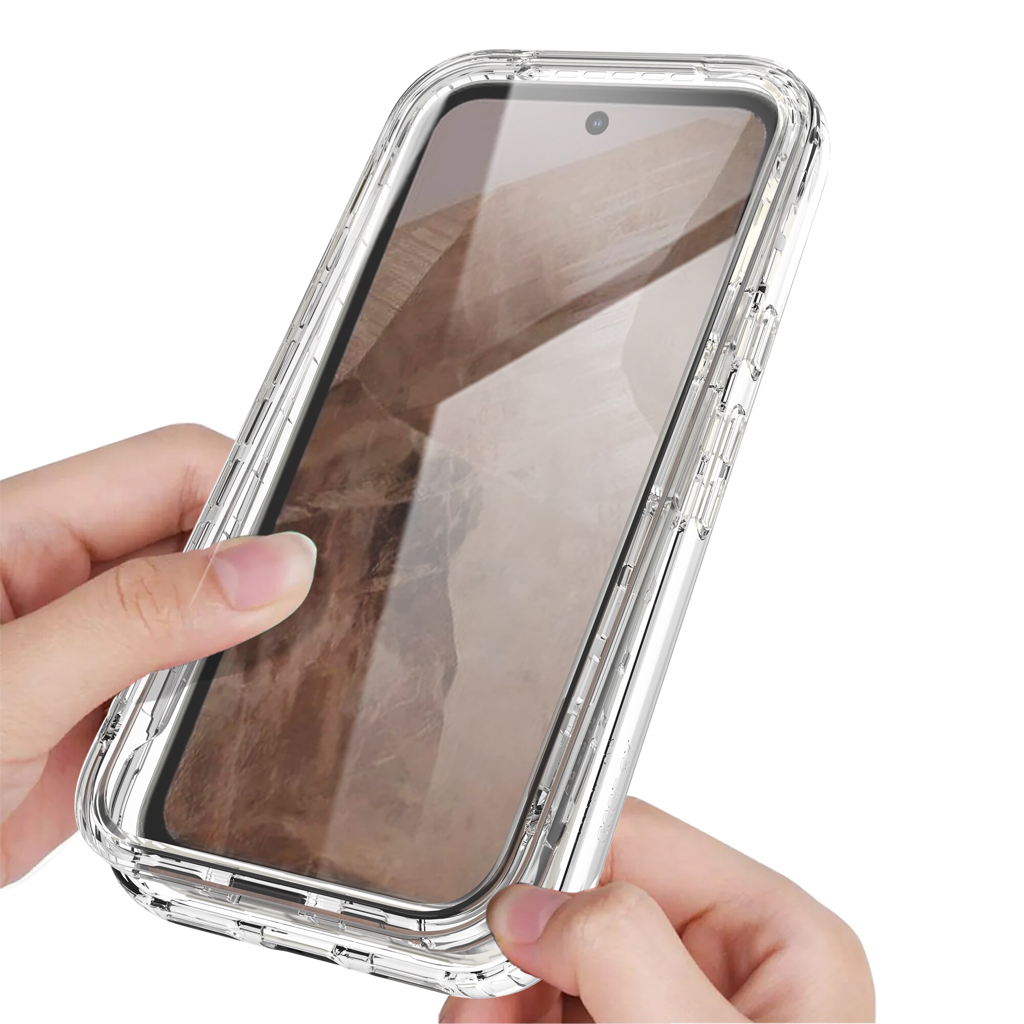 Google Pixel 8a Mobilcover Full Protection, Gennemsigtig