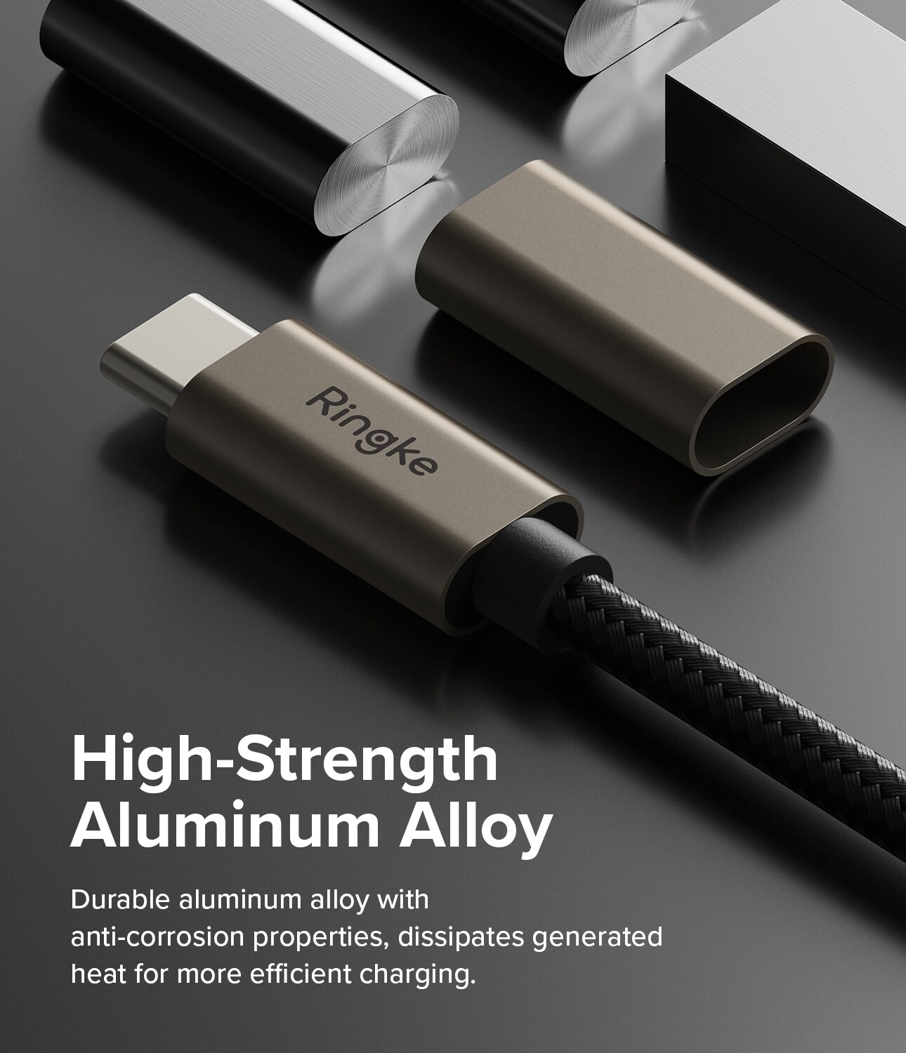 Hurtigopladningskabel USB-C til USB-C 1m, Sort