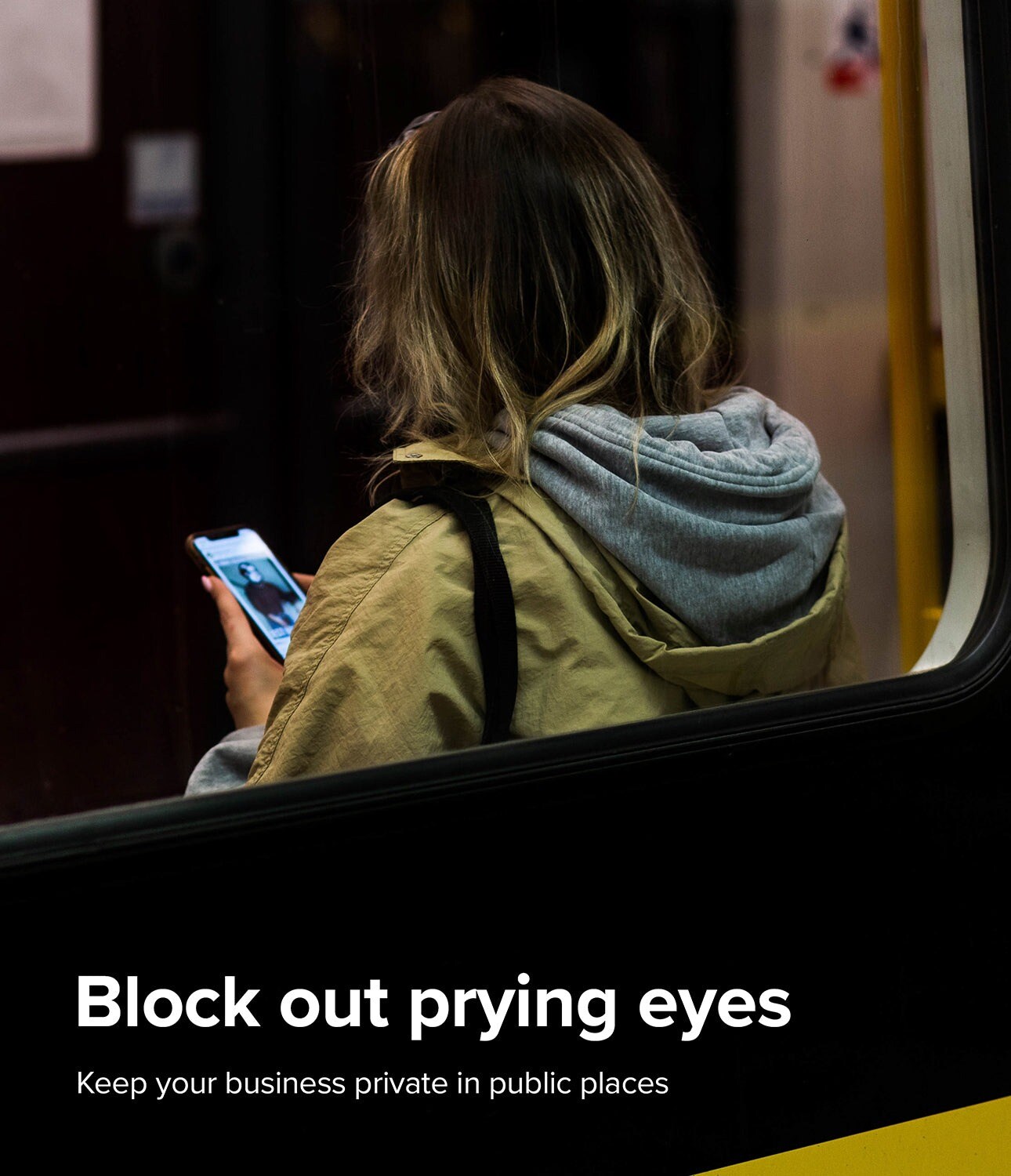 iPhone 13 Anti-spy skærmbeskytter i glas med monteringsværktøj