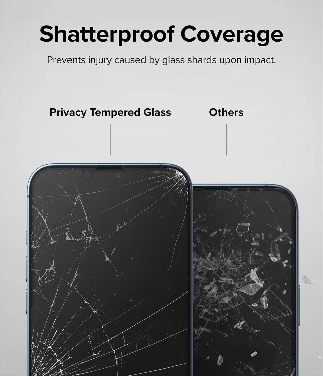 iPhone 13 Anti-spy skærmbeskytter i glas med monteringsværktøj