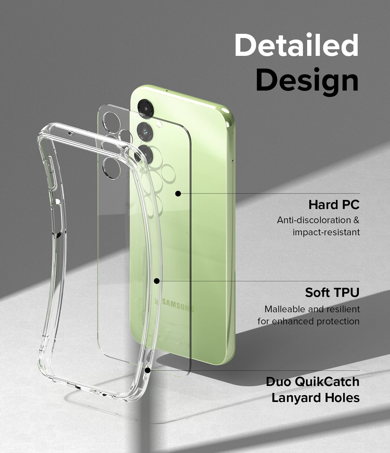 Samsung Galaxy A14 Fusion cover, Gennemsigtig