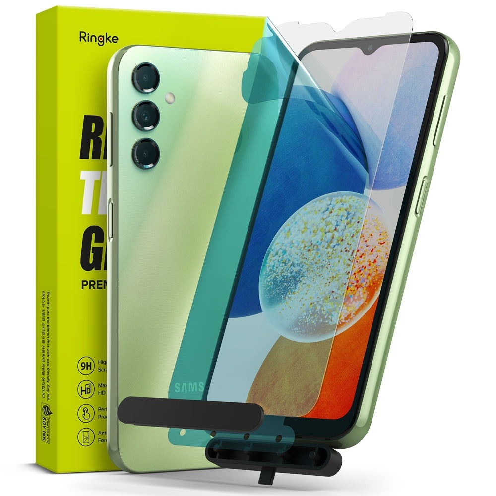 Samsung Galaxy A14 Skærmbeskytter i glas med monteringsværktøj (2-pak)
