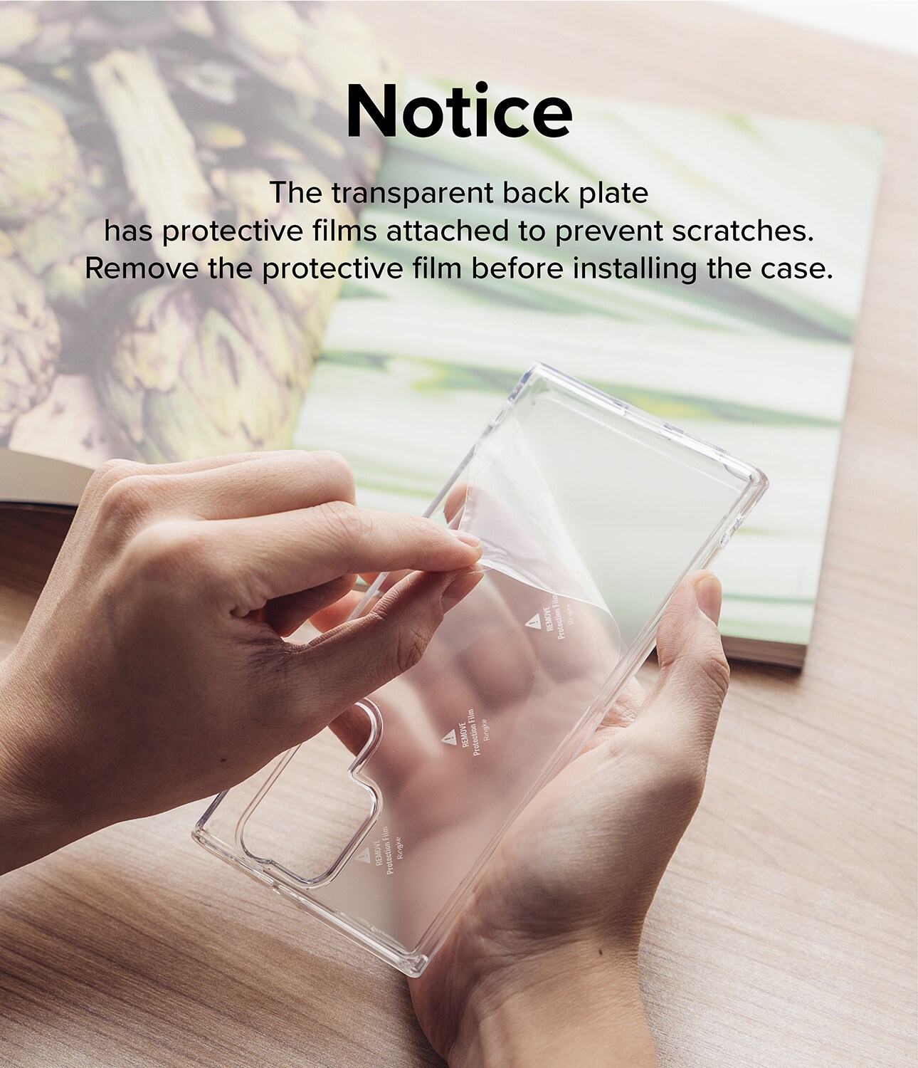 Samsung Galaxy A54 Fusion cover med kortholder, Gennemsigtig