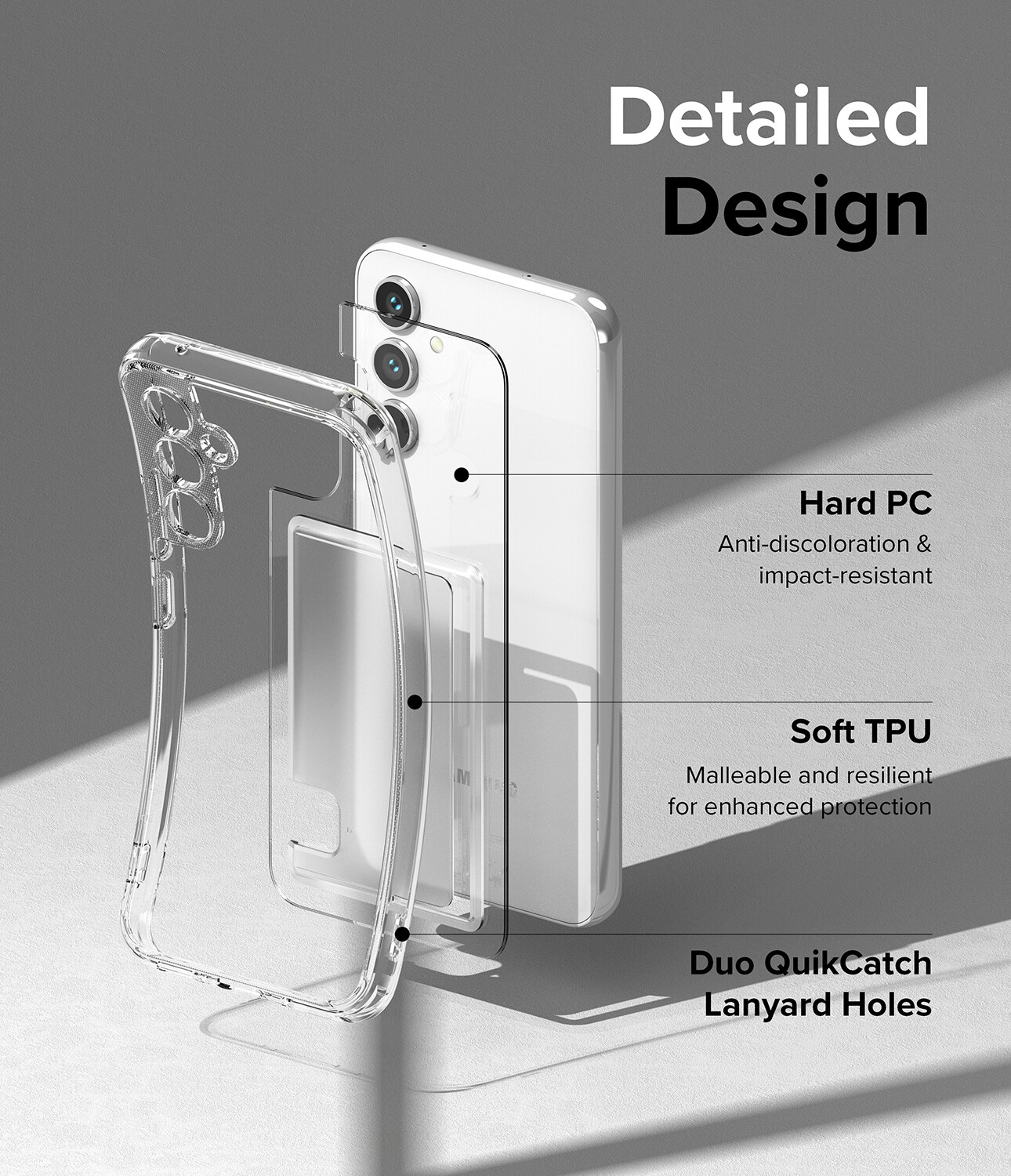 Samsung Galaxy A54 Fusion cover med kortholder, Gennemsigtig